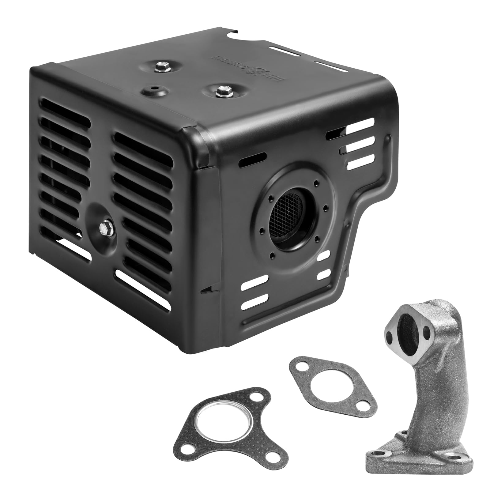 Sutmorly Muffler Exhaust Kit Assembly Fits Honda GX340 GX390 GX420 11HP 13HP 16HP Harbor Freight 420 Engine Water Pump Snowblowe
