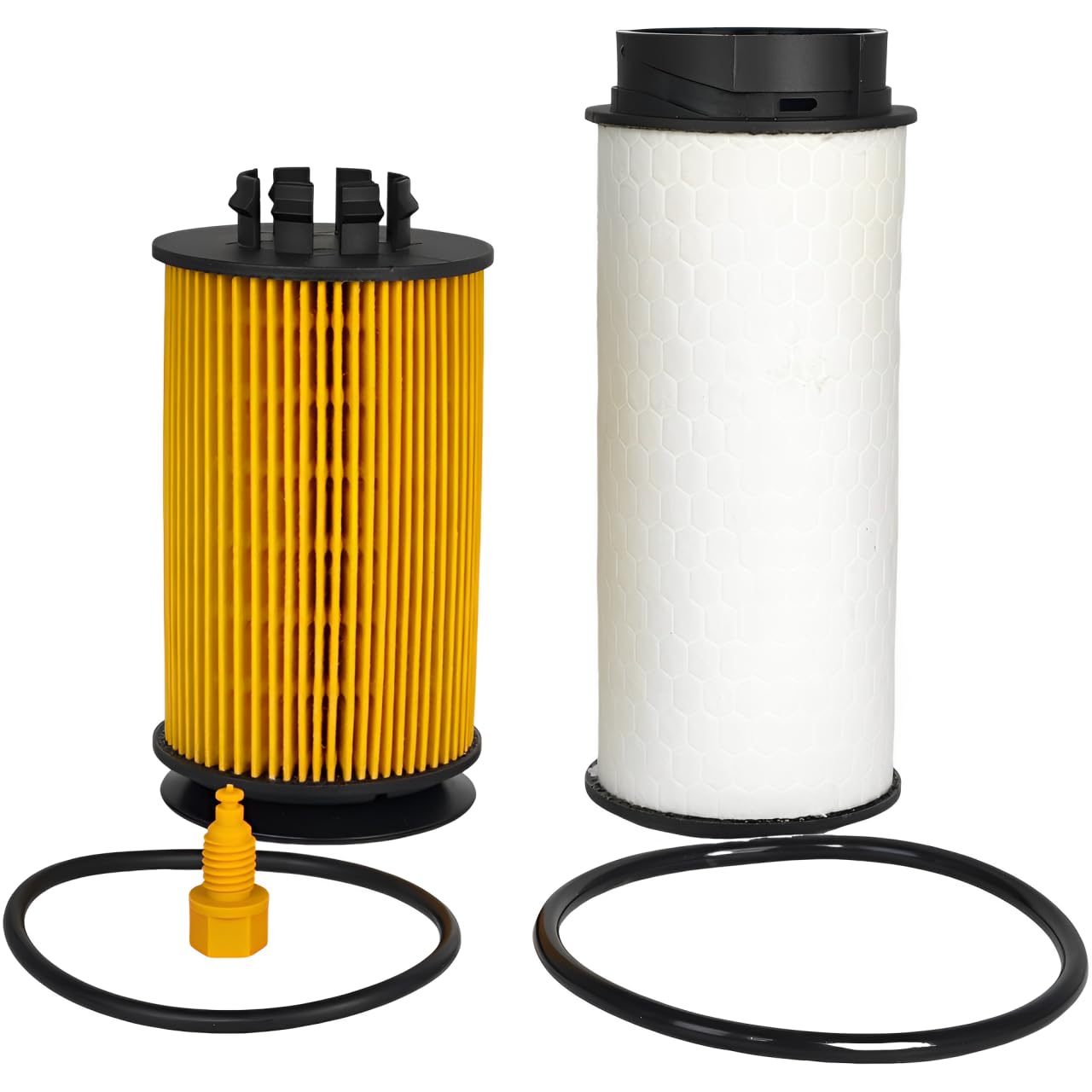 XYZIL Oil Filter Fuel Filter Kit QC000001 ML239124 Compatible with Mitsubishi Fuso Canter 2012-17 Mitsubishi Canter FE125 FE130 