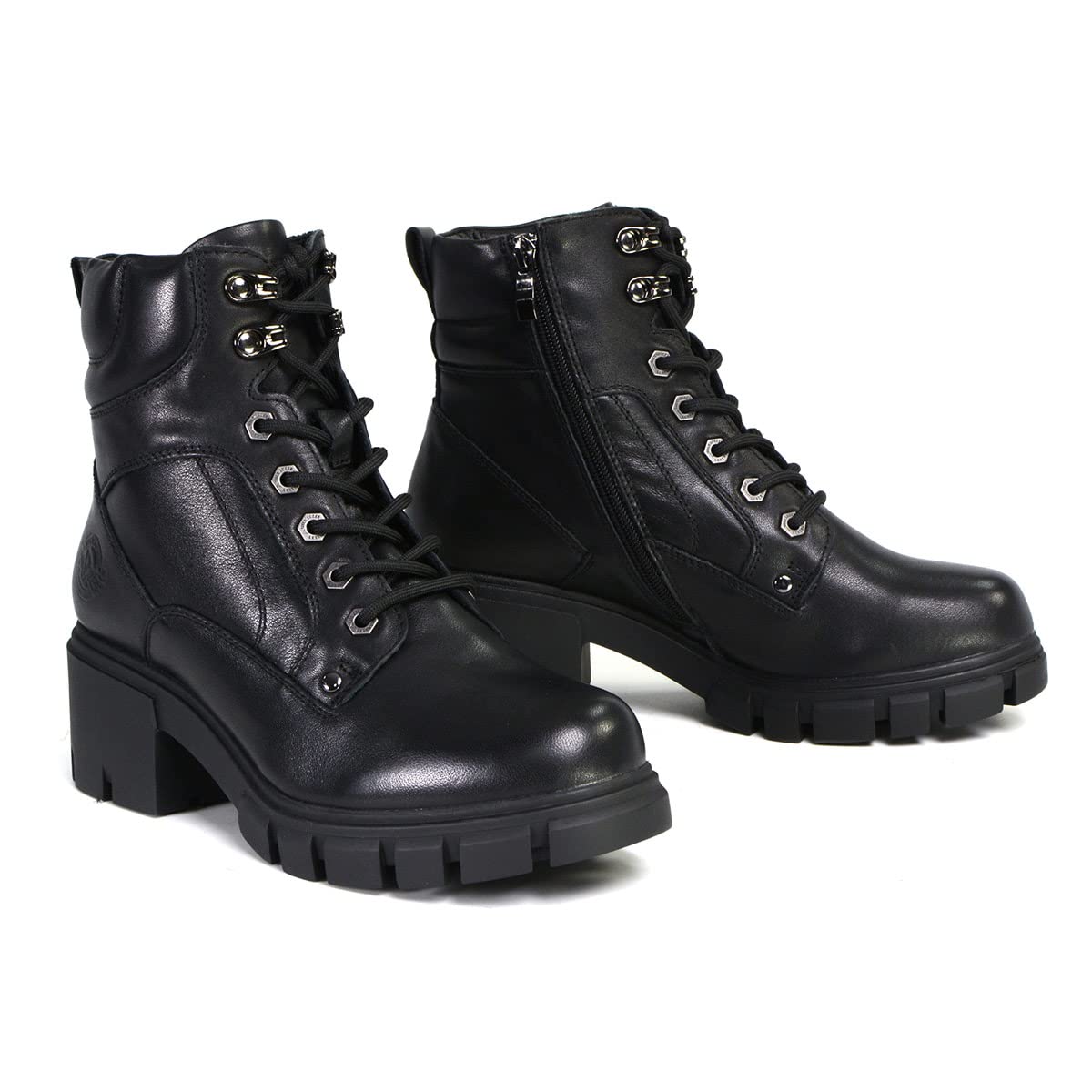 Milwaukee Leather Women's Garter Premium Black Lace-Up Fashion Motorcycle Boots MBL9447-7