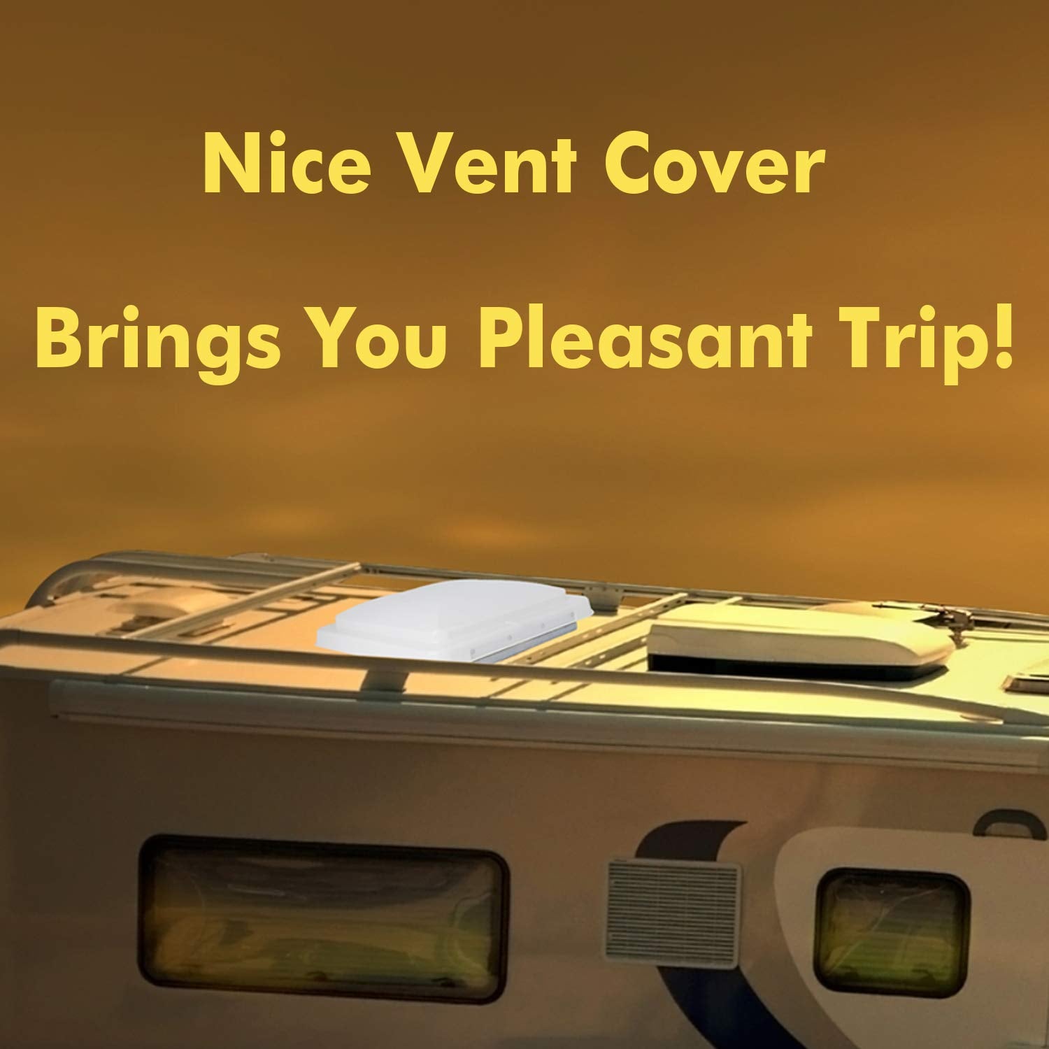 Onltco Expert Rv Vent Lid Replacements (2-Pack) - Universal Fit For Trailers, Campers & Motorhomes, White Covers With Durable Metal Hinges, Compatible With Jensen, Ventline & Elixir Vents