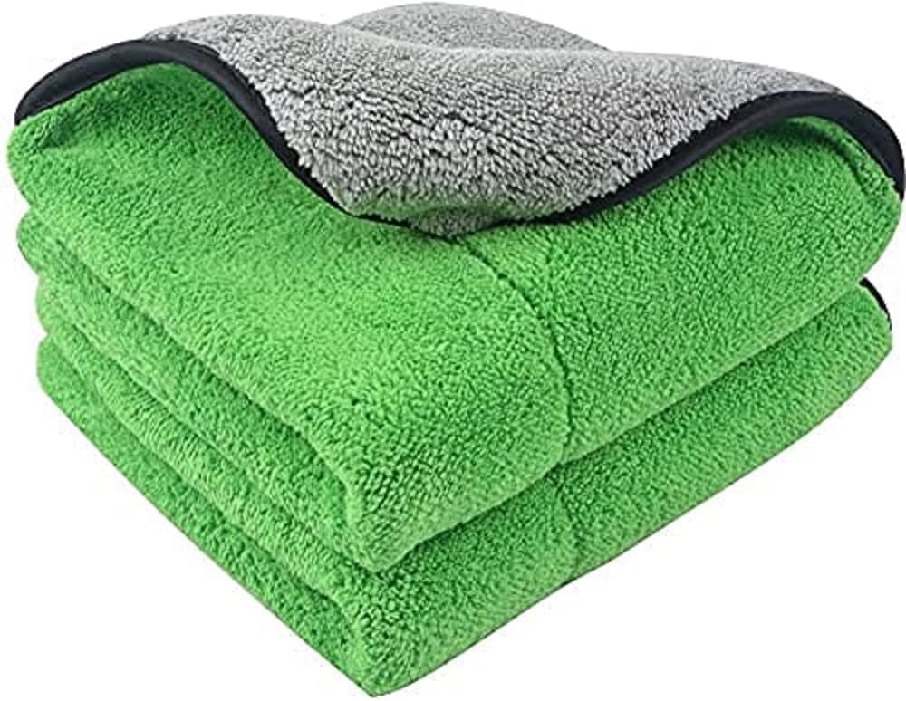 Wellora 600 GSM Heavy Microfiber Cloth for Car Cleaning & Detailing, DualSided Extra Thick Plush Microfiber Towel, High Absorbe