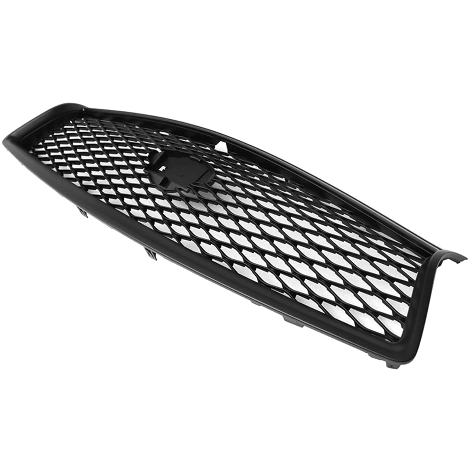 IKON MOTORSPORTS Grille Compatible With 2014-2017 Infiniti Q50, Eau Rouge ER Style ABS Matte Black Front Bumper Grill Hood Mesh,