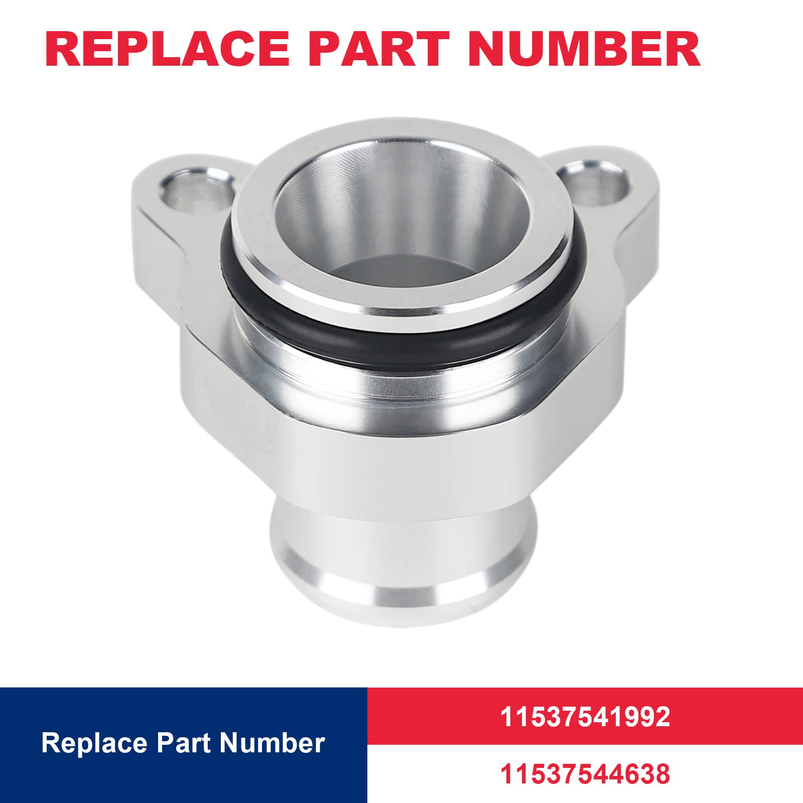 VASTAUTO Aluminum Water Hose Fitting for BMW 1 3 5 6 7 Z4, Engine N52 N53 N54 N51, Replaces 11537541992,