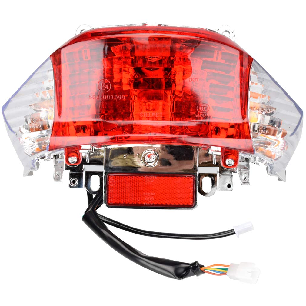 Hiaors 12V 5W Tail Light Turn Signal Lamp Assembly For 4-Stroke Gy6 49Cc 50Cc Sunny Jonway Roketa Baja Icebear Shenke Chuanl Tao