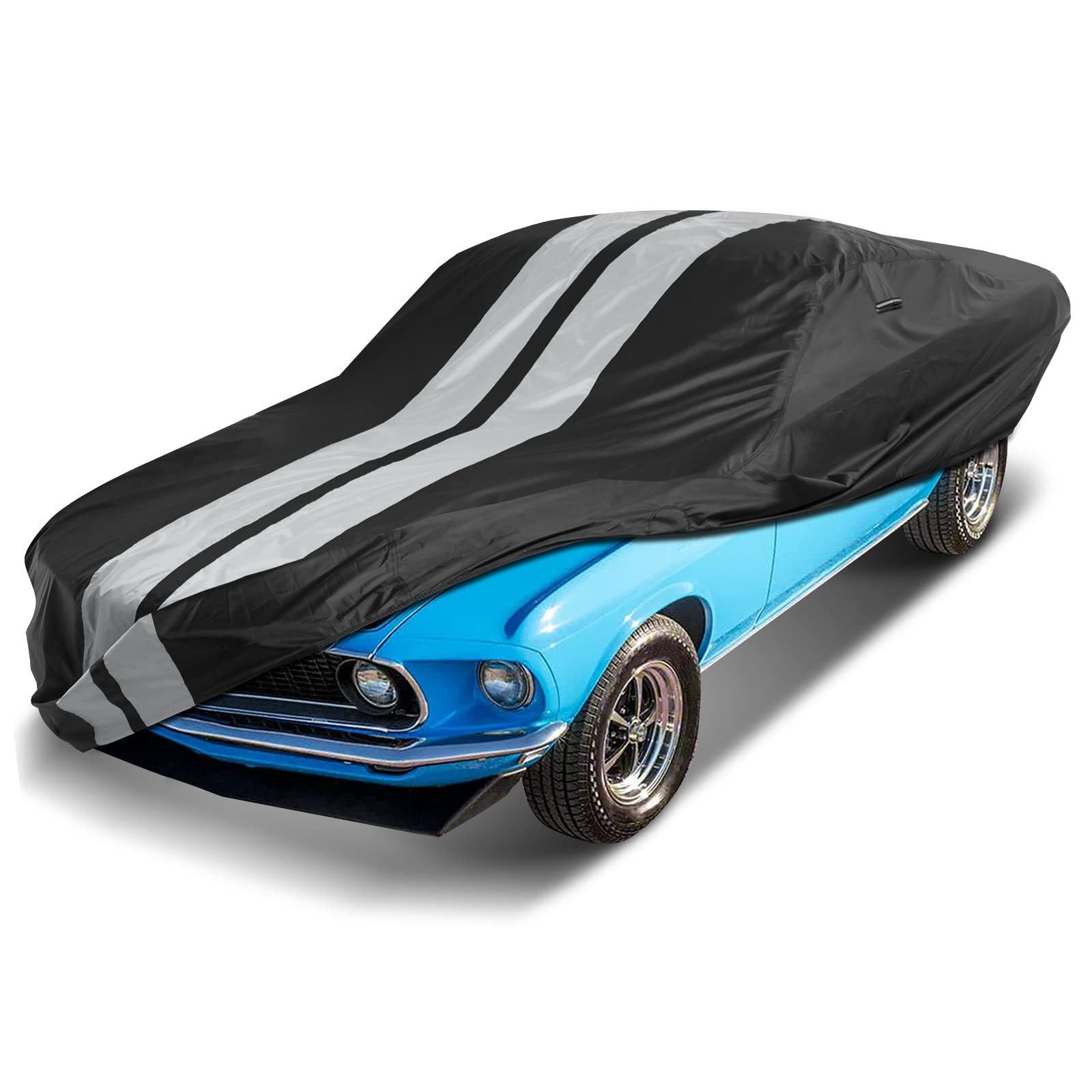 Icarcover Custom Car Cover For 1969-1973 Ford Mustang Waterproof All Weather Rain Snow Uv Sun Protector Full Exterior Indoor Out