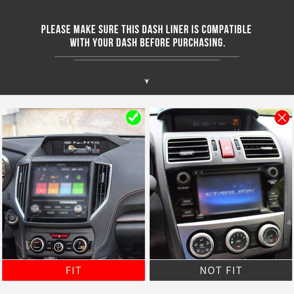 Auovo Dashboard Mats For Subaru Forester Accessories 2019-2024/ Crosstrek 2018-2023 / Impreza 2018-2023 Car Interior Silicone Ma