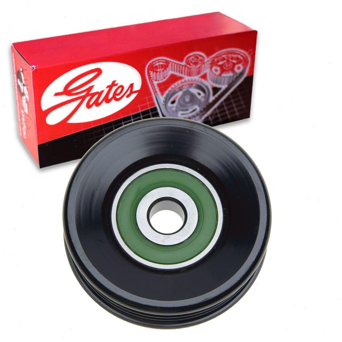 Gates AC DriveAlign Drive Belt Tensioner Pulley compatible with Toyota Tacoma 2.4L 2.7L 3.4L L4 V6 1995-2004