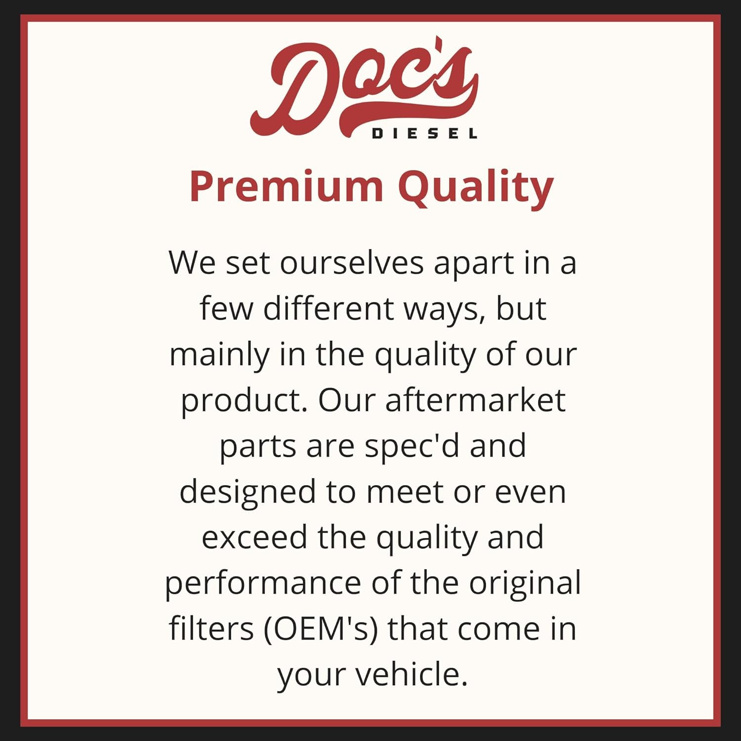 Doc's Diesel Oil Filter D4872 for Ford 7.3L Powerstroke 1994-2003, Metal Construction, Replaces FL1995