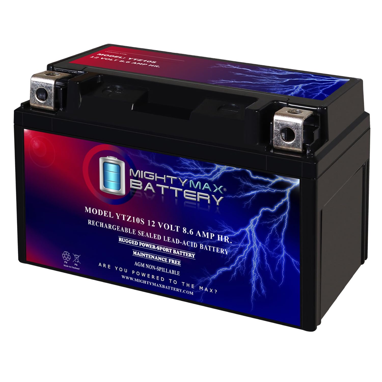Mighty Max Battery YTZ10S 12V 8.6AH ATV Battery Replacement for Raptor 350