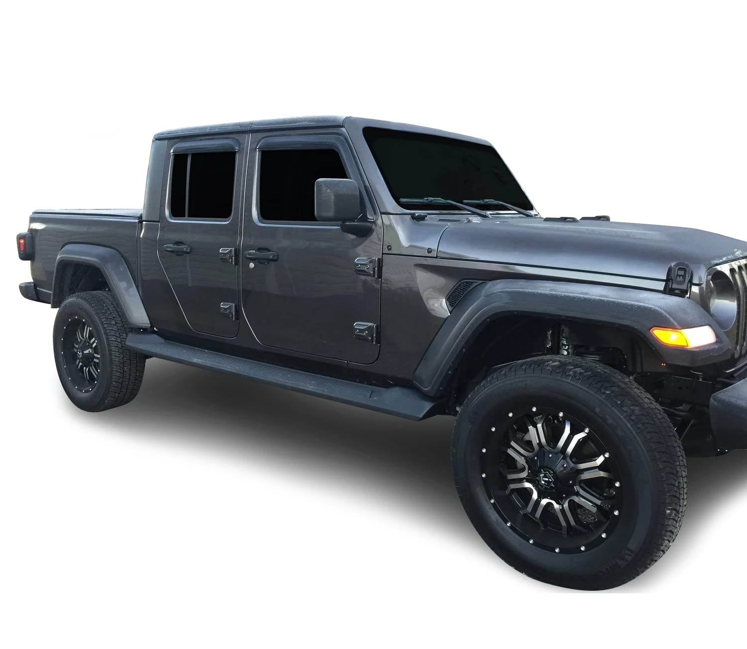 Black Horse Off Road Oem Replica Running Boards Textured Black Compatible With 2020-2024 Jeep Gladiator-Rjegl20