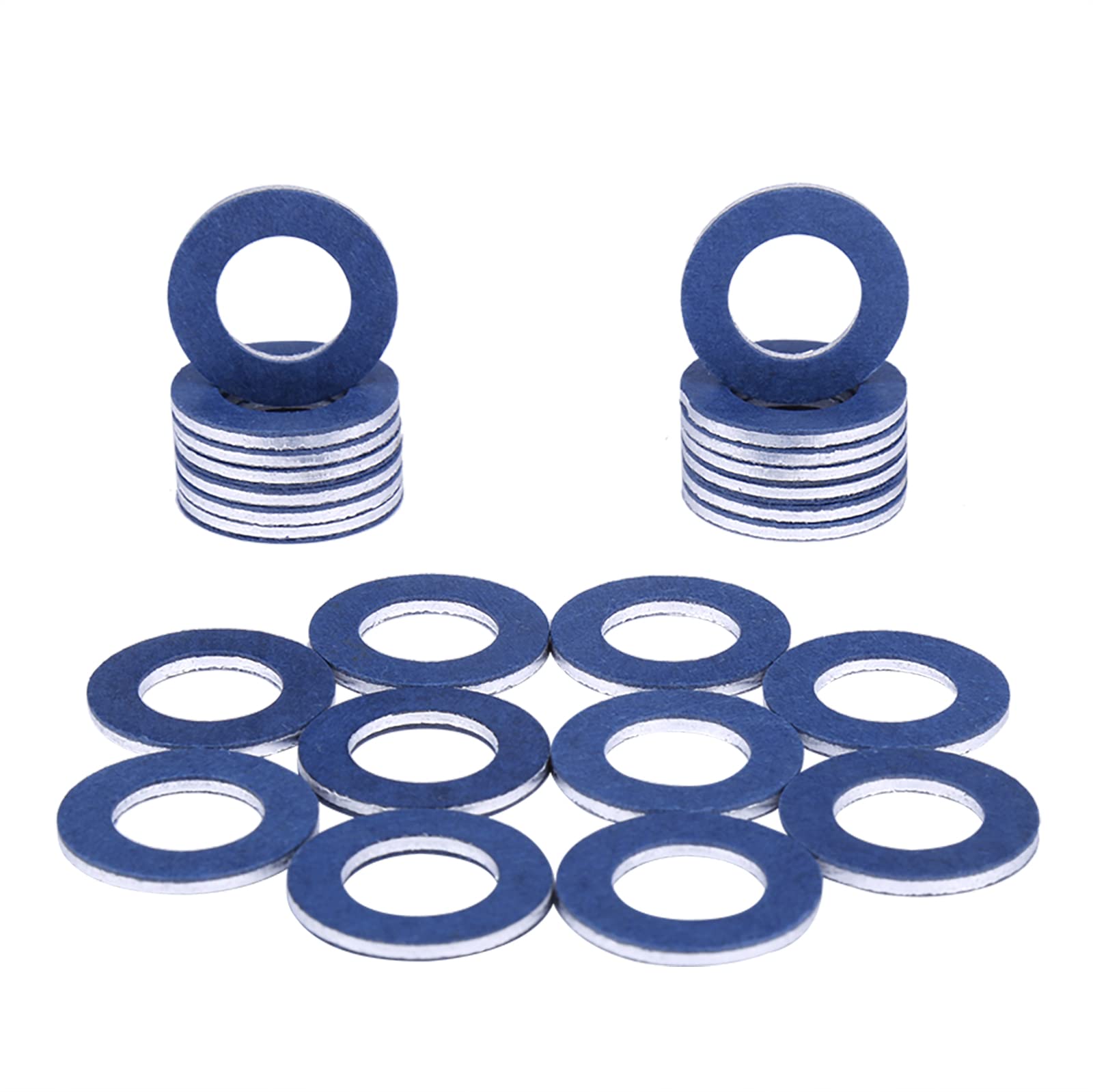 KOROP AUTO PARTS 24Pcs Aluminum Oil Drain Plug Gaskets for Toyota Lexus Scion - Crush Washer Seals Replaces 9043012031