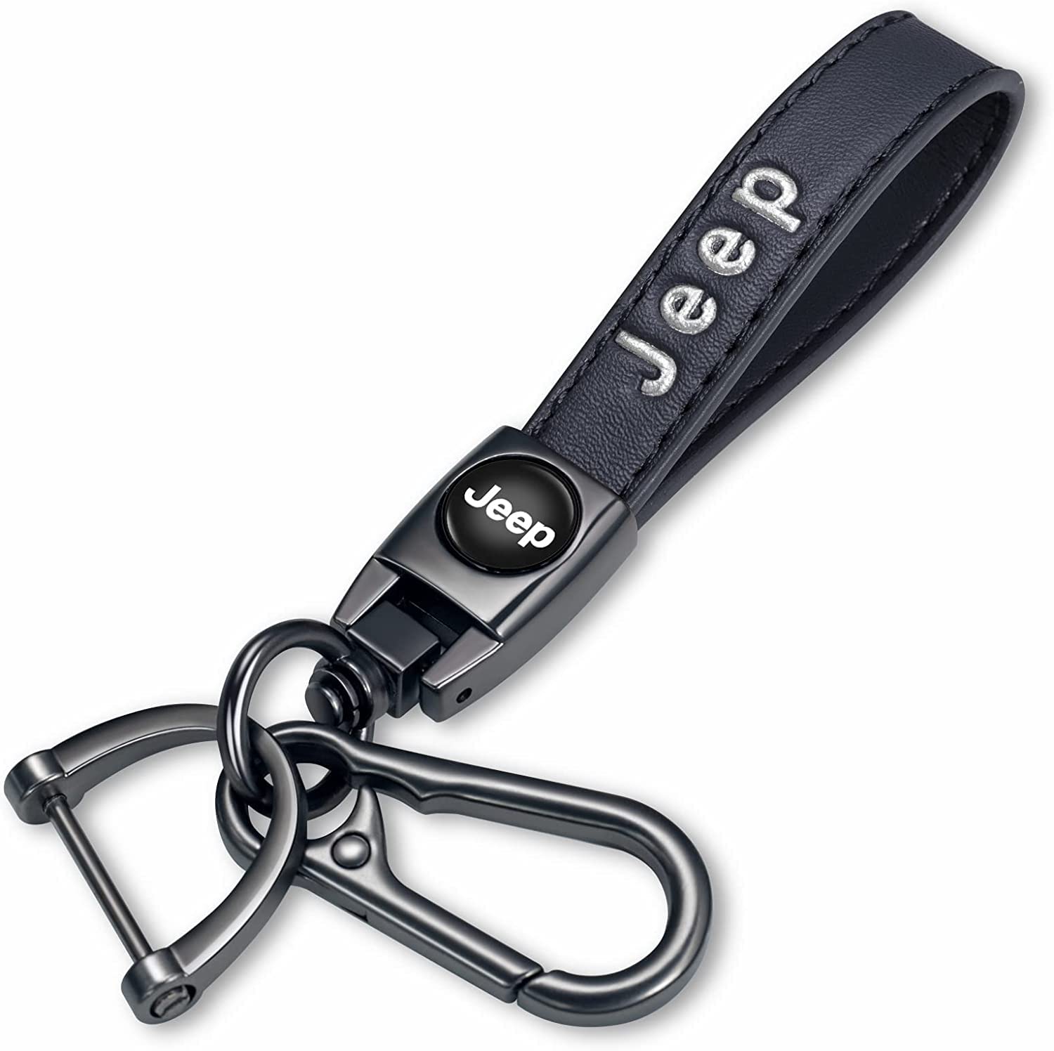 Sdshsm Genuine Leather Car Keychain Suit For Jeep Wrangler Compass Cherokee Renegade Patriot Grand Commander Men'S And Women'S K