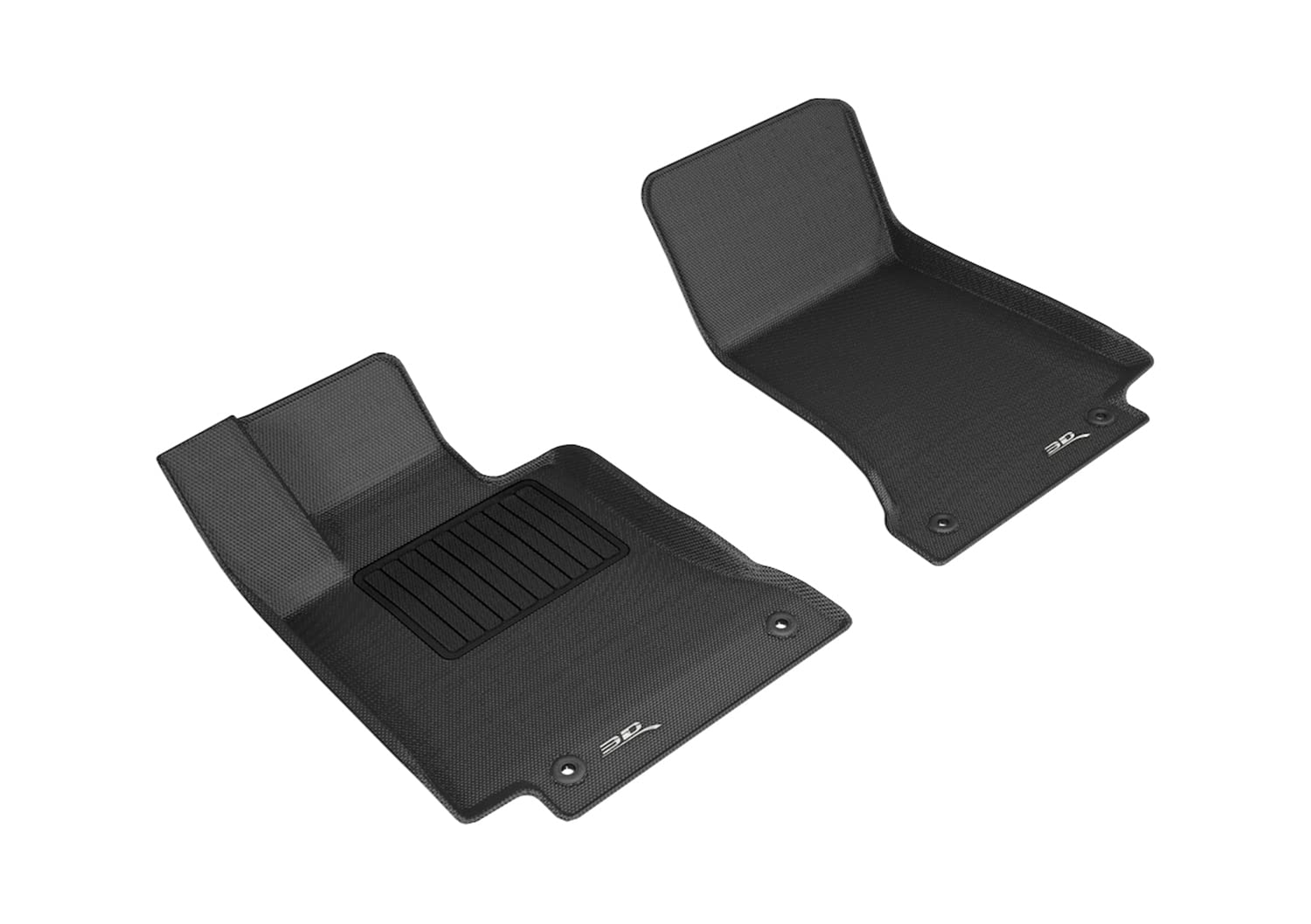 3D Maxpider Custom Fit Kagu Floor Mat (Black) Compatible With Mercedes Benz C-Class Sedan (W205) / Coupe (C205) 2015-2024 - Fron