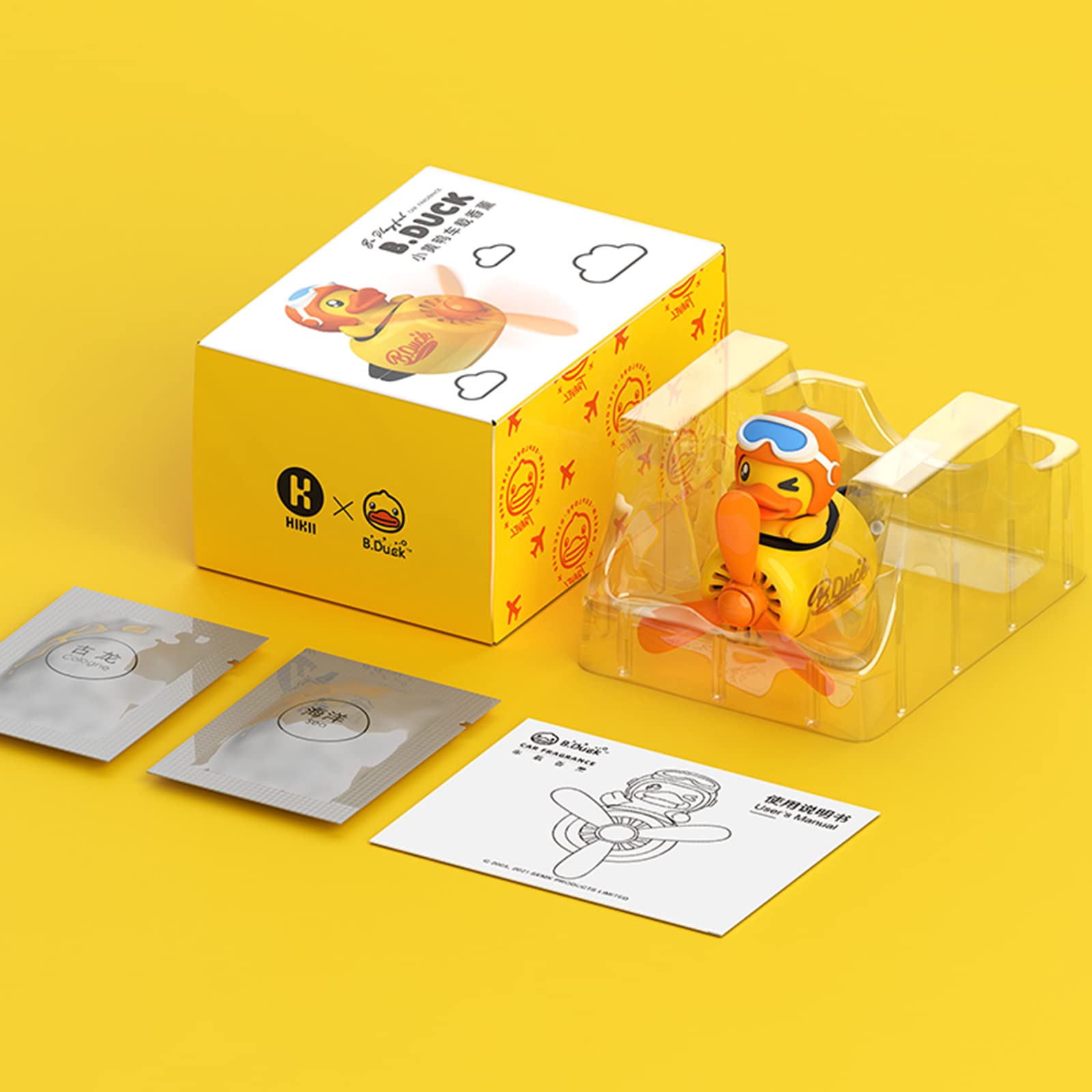 Cacacece Automotive Air Fresheners Cartoon Duck Pilot Car Air Outlet Creative Car Perfume Fragrance