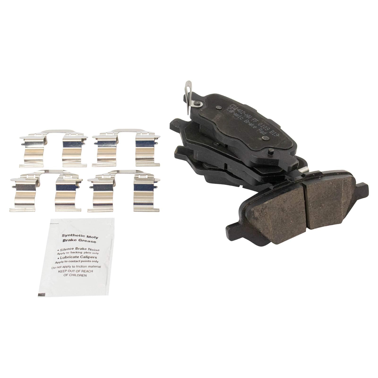 Trq Rear Brake Pad & Rotor Kit Brake Pads Brake Rotor Parking Brake Shoe Set Ceramic Compatible With 2009-2015 Toyota Venza