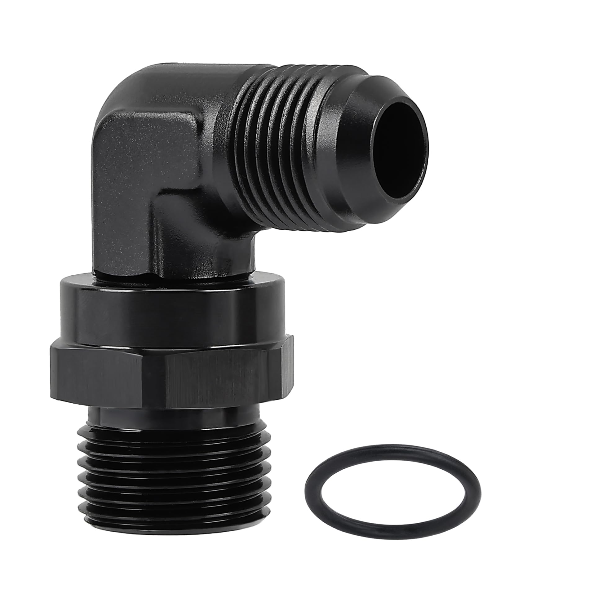 EVIL ENERGY 10AN Flare to 12AN ORB Male Swivel Adapter Fitting 90 Degree Black 1PC