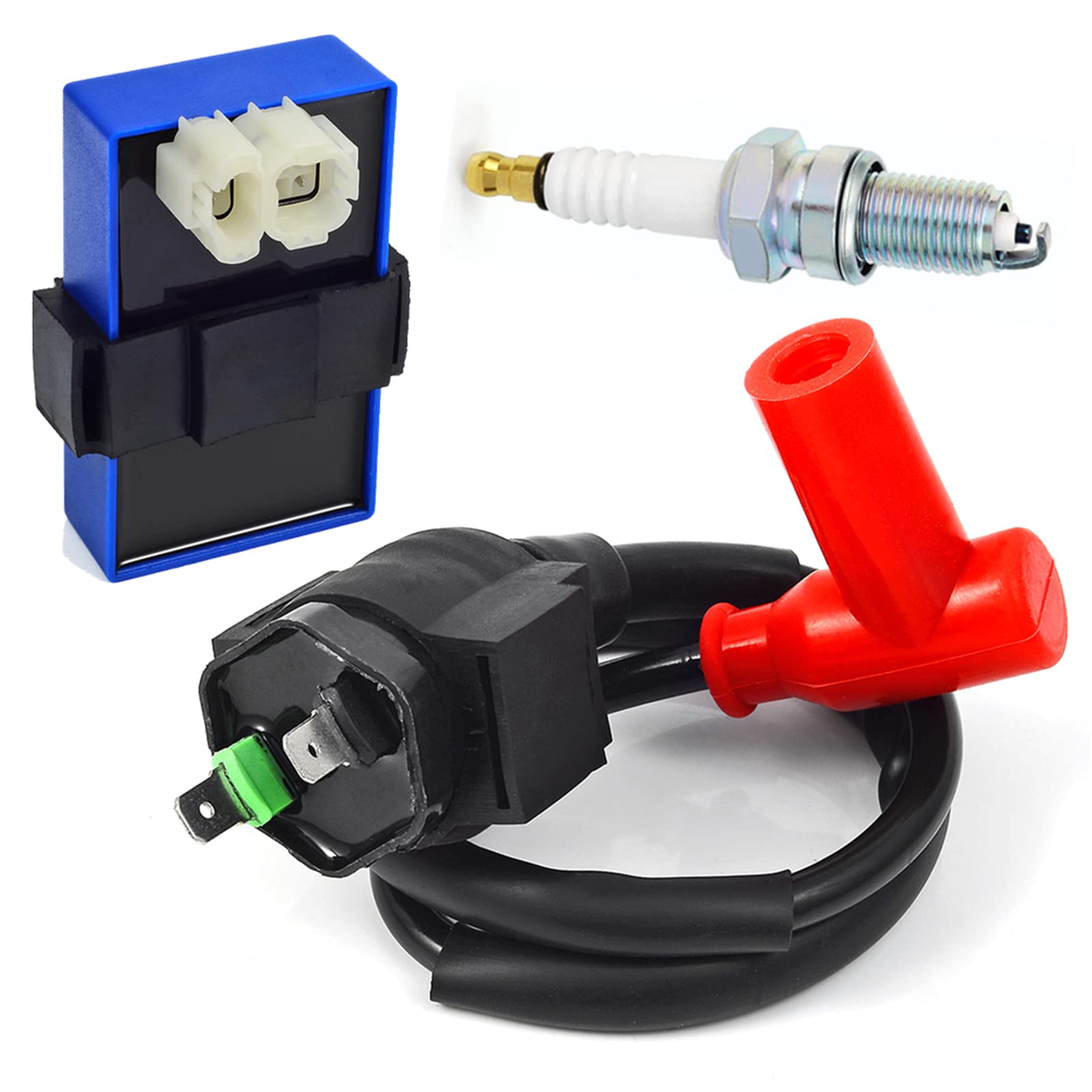 CDI Box Igniter and Ignition Coil & Spark Plug For HONDA Foreman 400 1997-2003 FourTrax Foreman 400 1995 1996 TRX400FW 4x4 30410