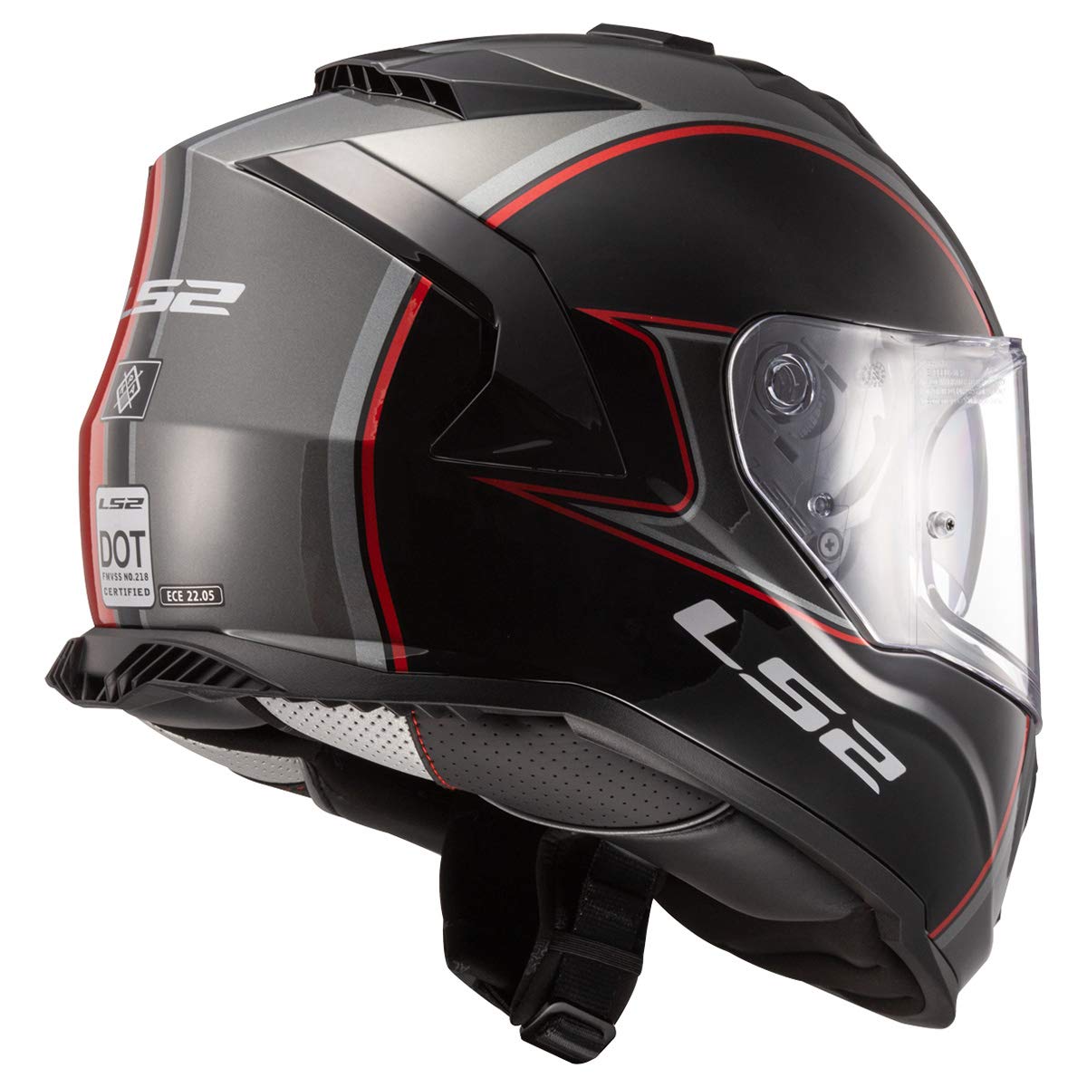 LS2 Helmets Assault Full Face Motorcycle Helmet, 2X-Large, Kinetic Polymer Alloy, Paragon Metallic Red/Black, Model 800-1196