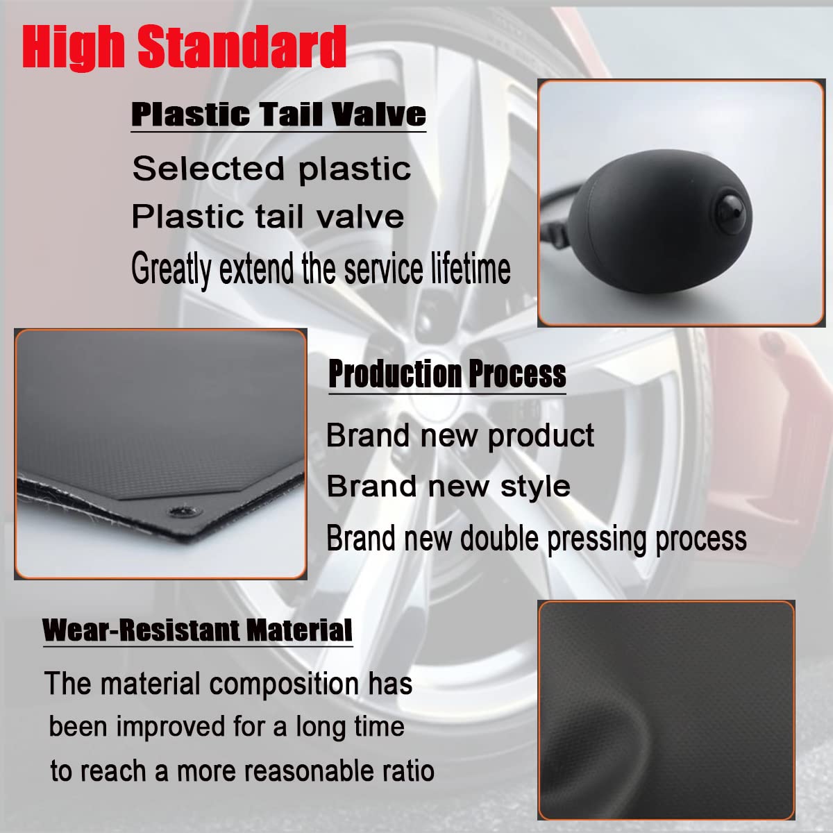 JRangelp Air Wedge Pump Car Air Shim Auto Adjustable Air Wedge Bag Pump Leveling and Alignment Tool Inflatable Shim Bag for Car,