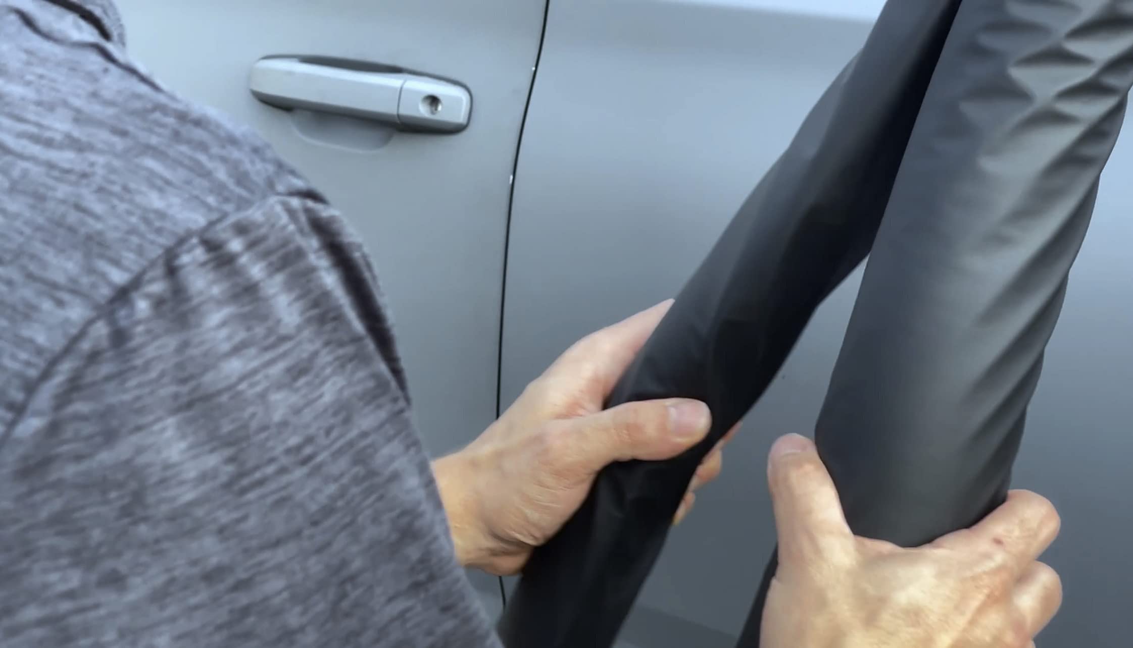 HRX Car Door Dent Protector - Magnetic Soft Cushion Guards for 4 Doors - Black - Model CR0001 - Prevents Dents, Scratches & Dings