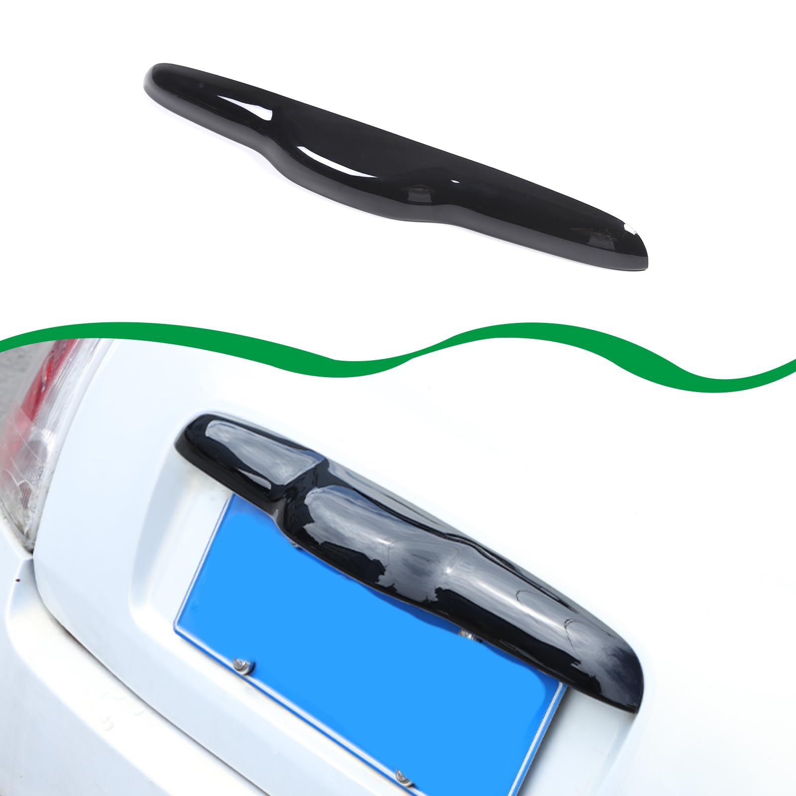 Happyhorse Car Trunk Tailgate Handle Compatible With Fiat 500/500 Abarth 2010-2024,Car Trunk Door Handle, Trunk Open Handle Protective Cover Accessories (Piano Black)