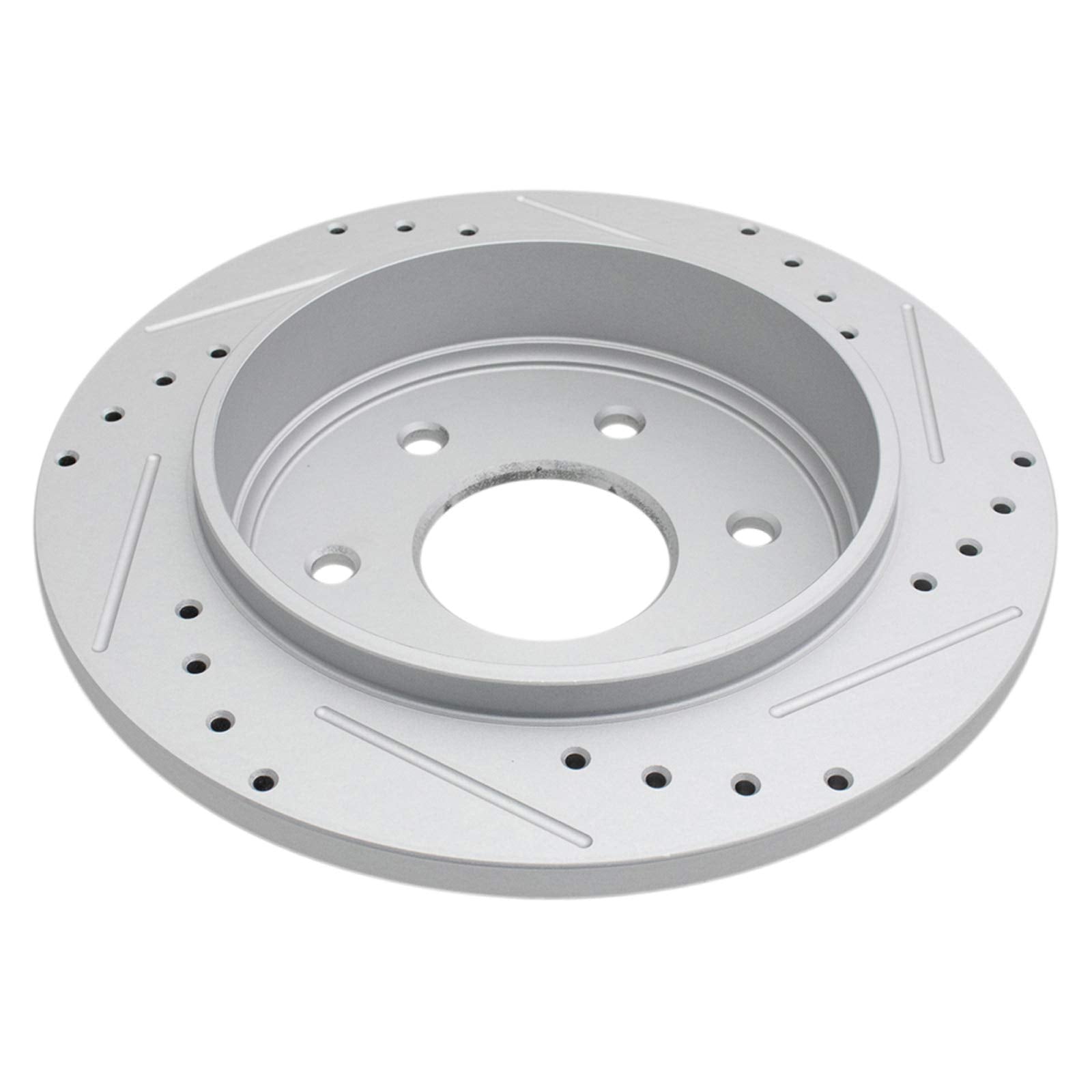 Trq Rear Performance Brake Rotors Set Premium G-Coated Cross Drilled & Slotted Compatible With 2004-2010 Infiniti Qx56 2005-2019