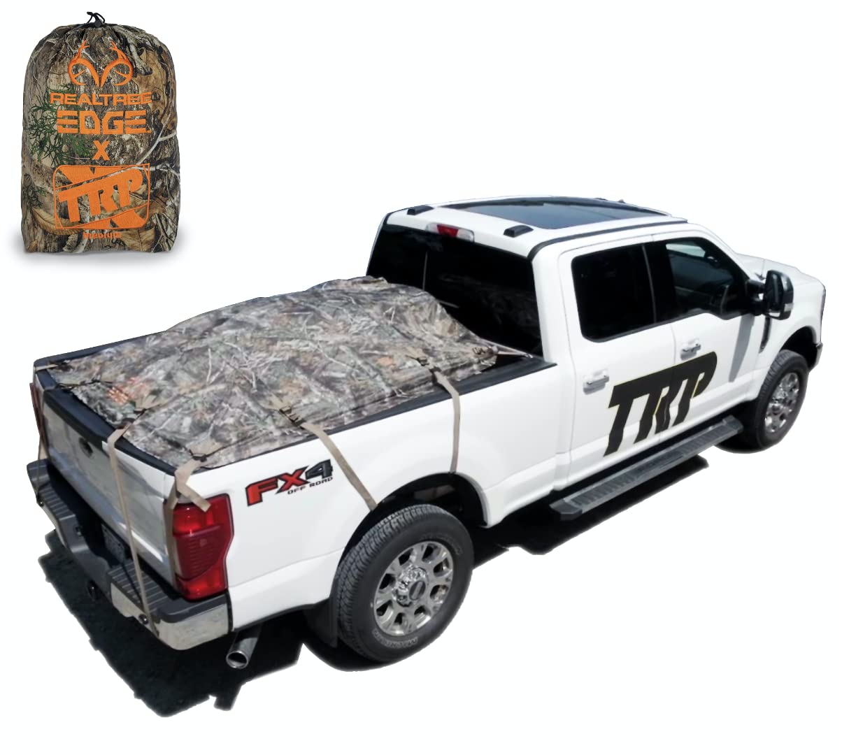 The X-Cover By Trpx With Camouflage Material - Trailer And Truck Bed Cover Large - Integrated Heavy Duty Tarp And Tie Down Syste