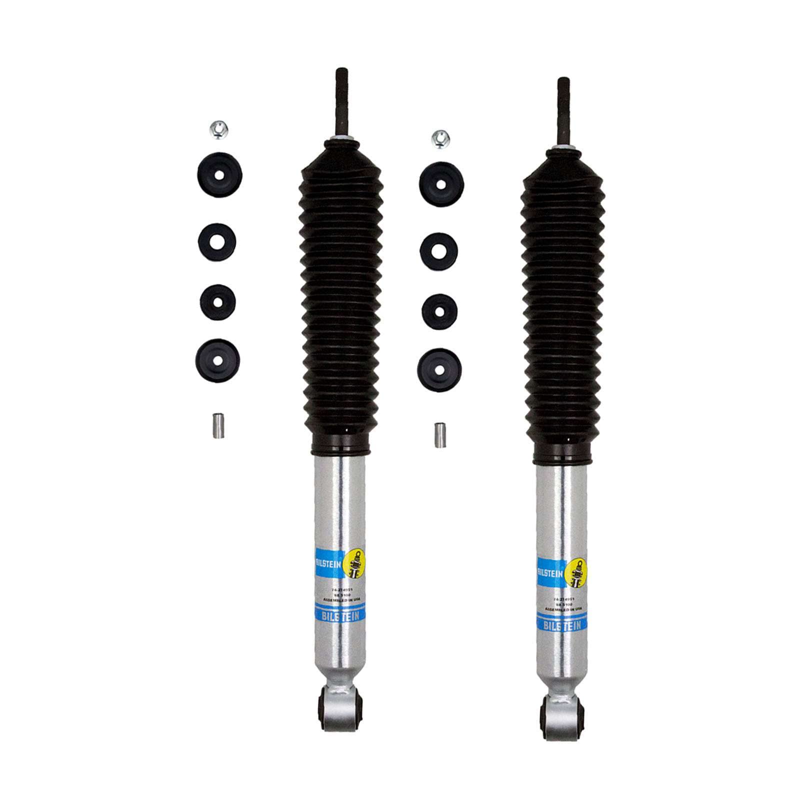 Bilstein 24-251747 Pair of 5100 Series Front Monotube Shocks fits 2013 2024 Ram 3500 4WD with 2-2.5 Front Lift - Improves Ride Q