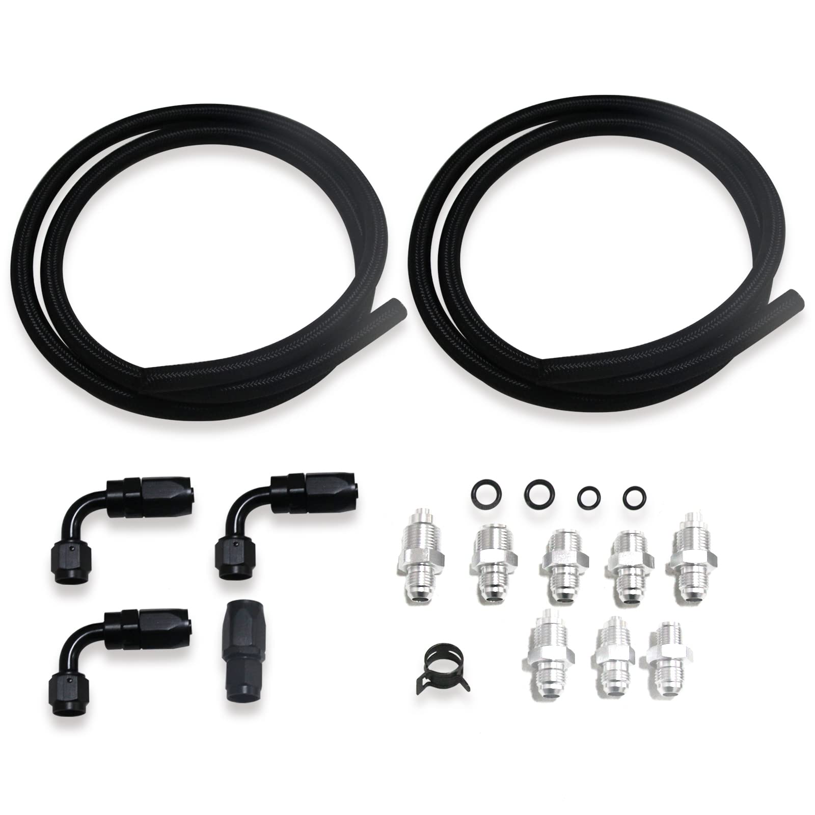 Universal Power Steering Pump to gear box or rack & pinion and return to reservoir Hose Kit - Compatible with LS Swap LS1 LS3