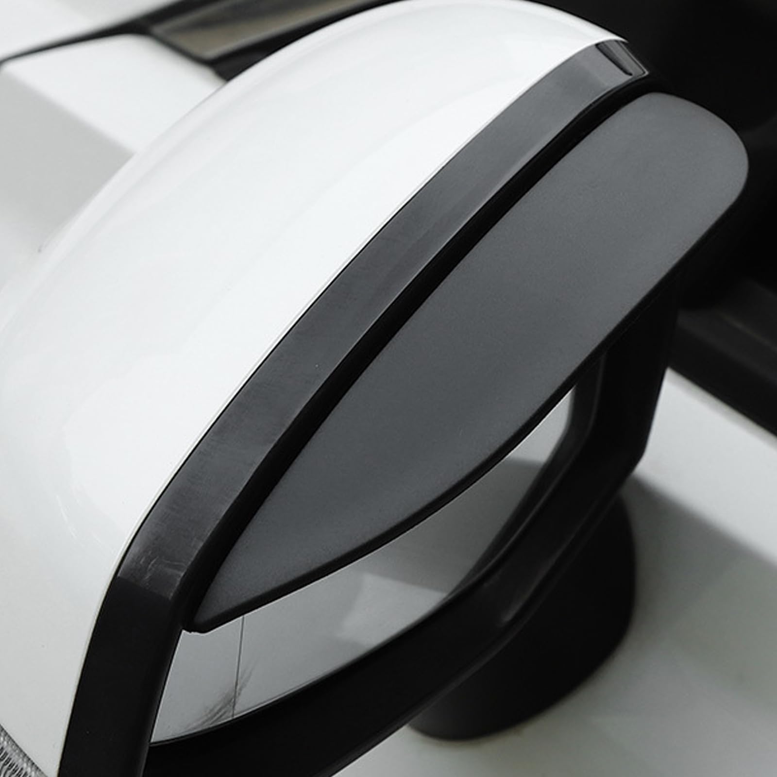 Smeyta Car Rearview Rain Eyebrow Shield,Car Mirror Rain Protector Film,Visor Guard for Most Truck and SUV (Solid Black, 2PC)