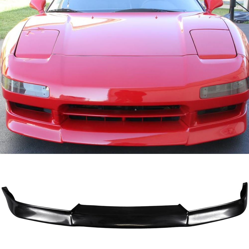 IKON MOTORSPORTS Front Bumper Lip Spoiler for 1991-1997 Acura NSX, Black PU Material