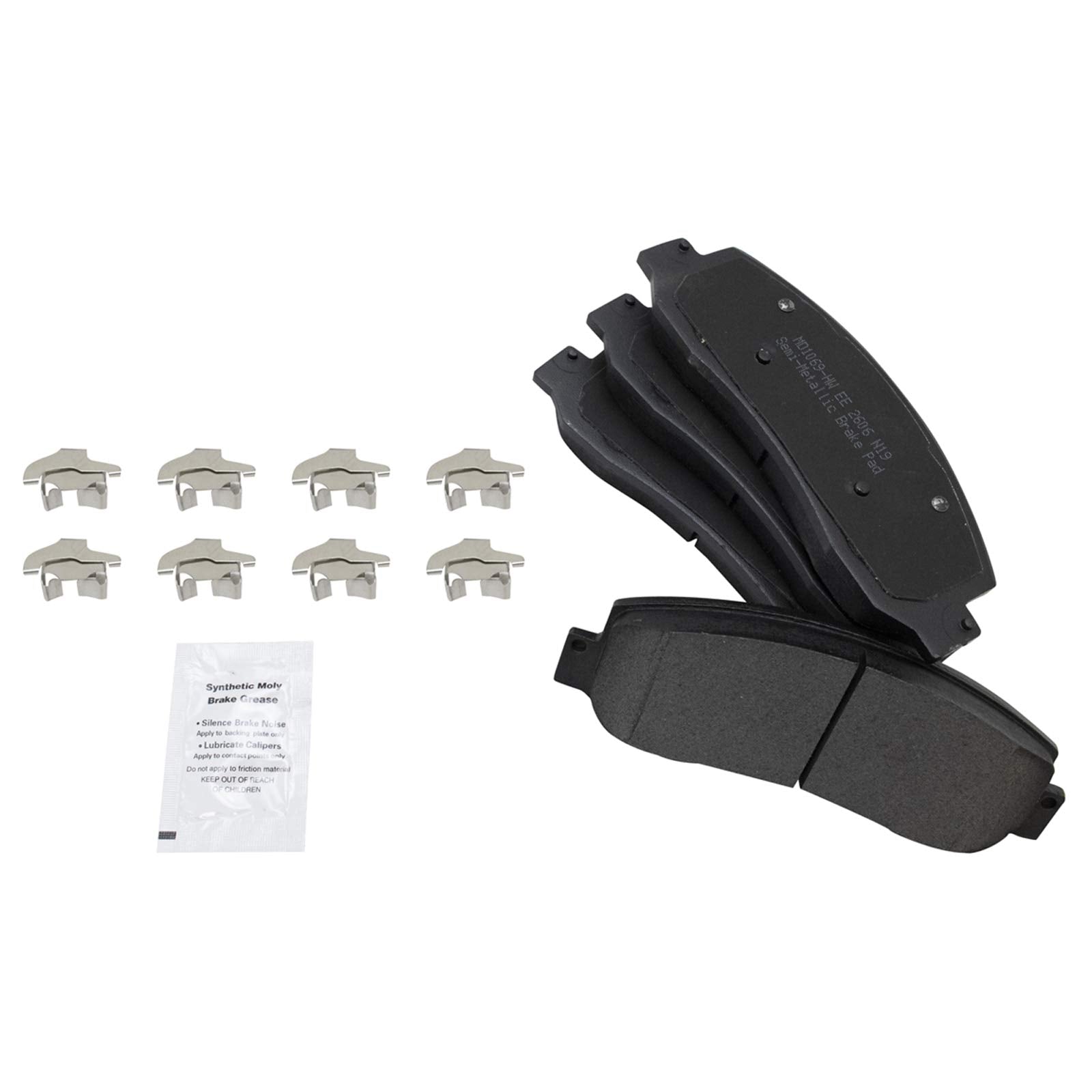 Trq Front Brake Pad & Rotor Kit Brake Pads Brake Rotor Semi-Metallic Premium G-Coated Compatible With 2005-2012 Ford F-250 Super