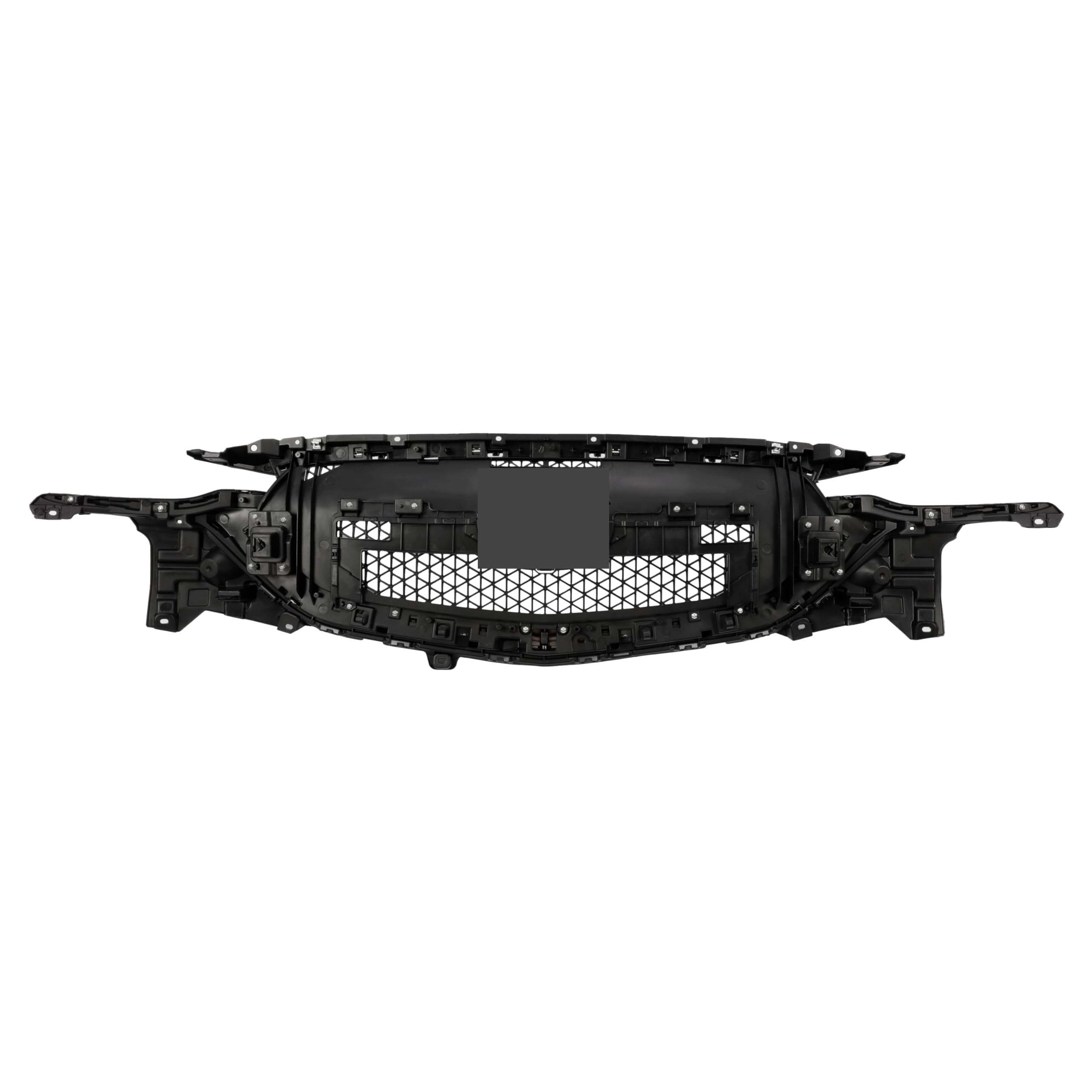 KUAFU Front Bumper Grille for 2017-2021 Mazda CX-5, Black+Silvery, Plastic, Model GO-2988