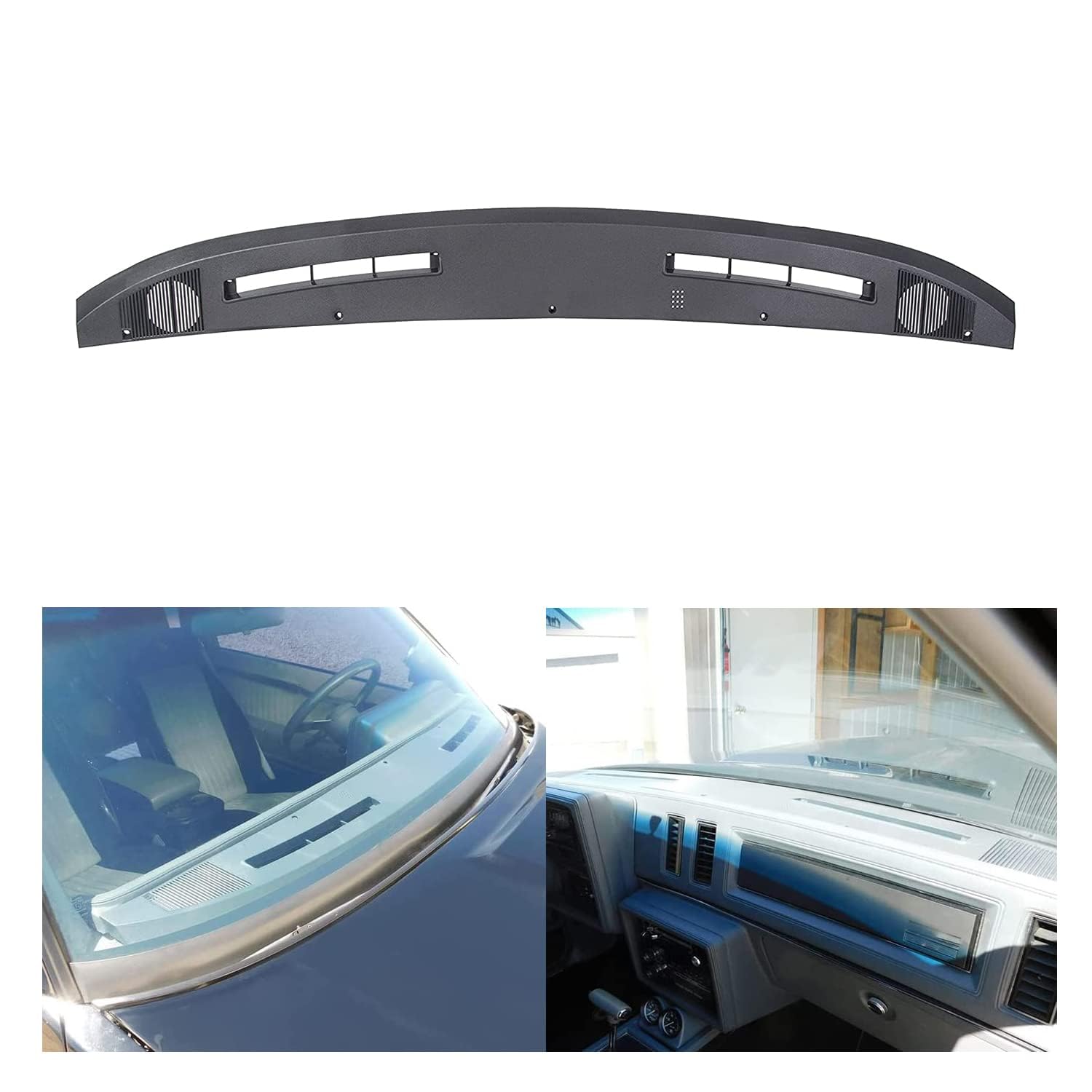 ECOTRIC Upper Dash Panel for Buick Regal & Grand National 1978-1987, Dark Gray, Standard Size, Plastic, Model VC-LYAP-313