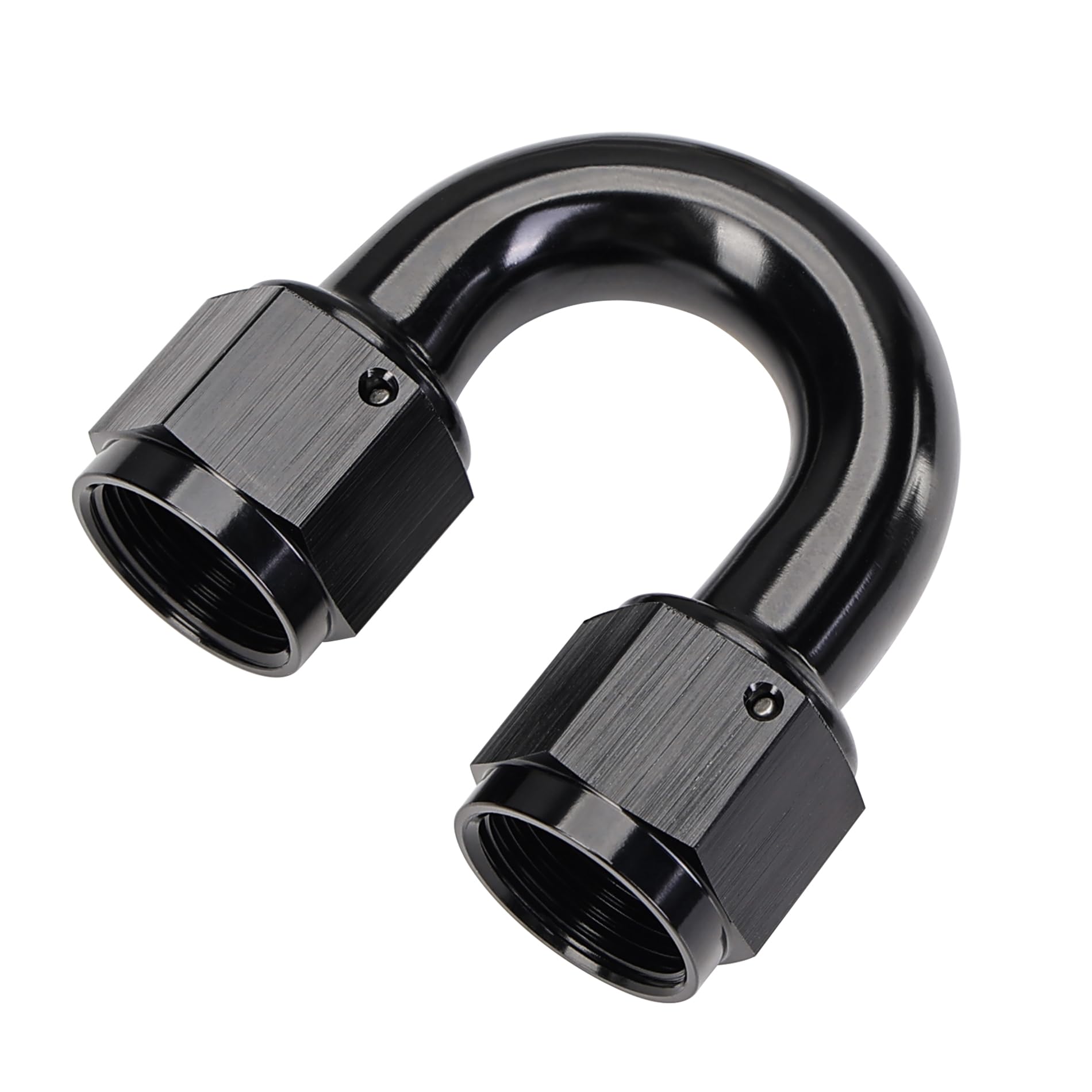 Evil Energy 8An Female To 8An Female 180 Degree Swivel Coupler Union Fitting Adapter Aluminum Black