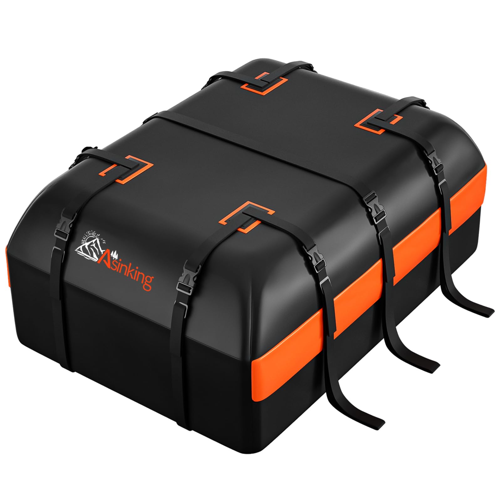 Car Rooftop Cargo Carrier Bag, 15 Cubic Feet Waterproof Heavy Duty 840D Car Roof Bag for All Vehicle with/Without Racks - Anti-S