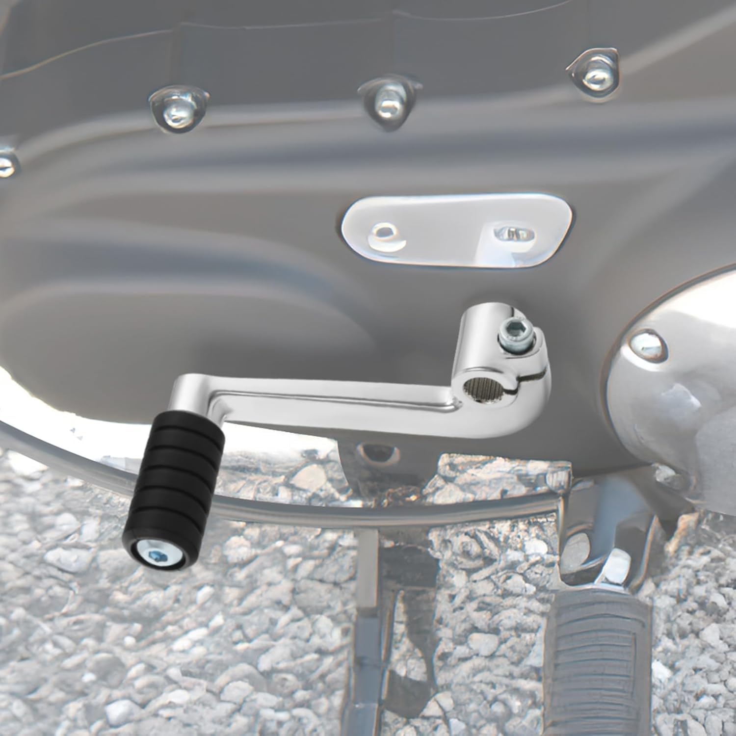 TDZ 1Pc Chrome Shift Lever + Shifter peg for Harley '04-'22 Sportster XL 1200 883 w/Mid-Controls,Replaces OEM # 34660-04A