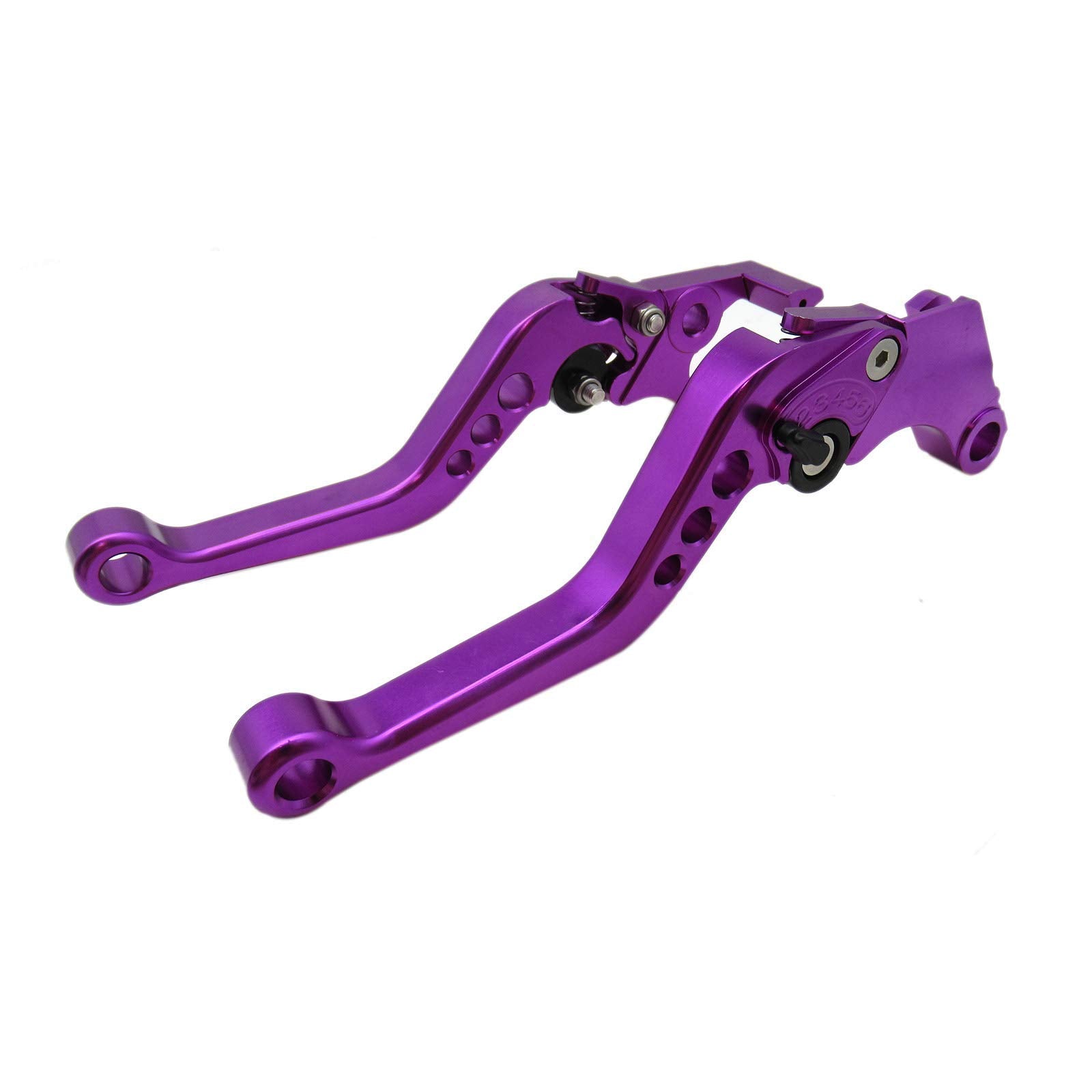 Purple Cnc 6 Position Shorty Brake Clutch Lever For Kawasaki Er-6N / F 2009-2015 09 10 11 12 13 14 15