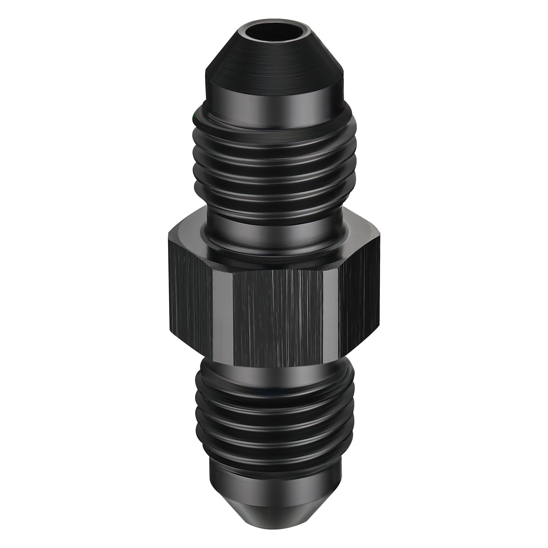 Evil Energy 3An Male To Male Flare Coupler Union Straight Fuel Hose Adapter Fitting Black 2Pcs