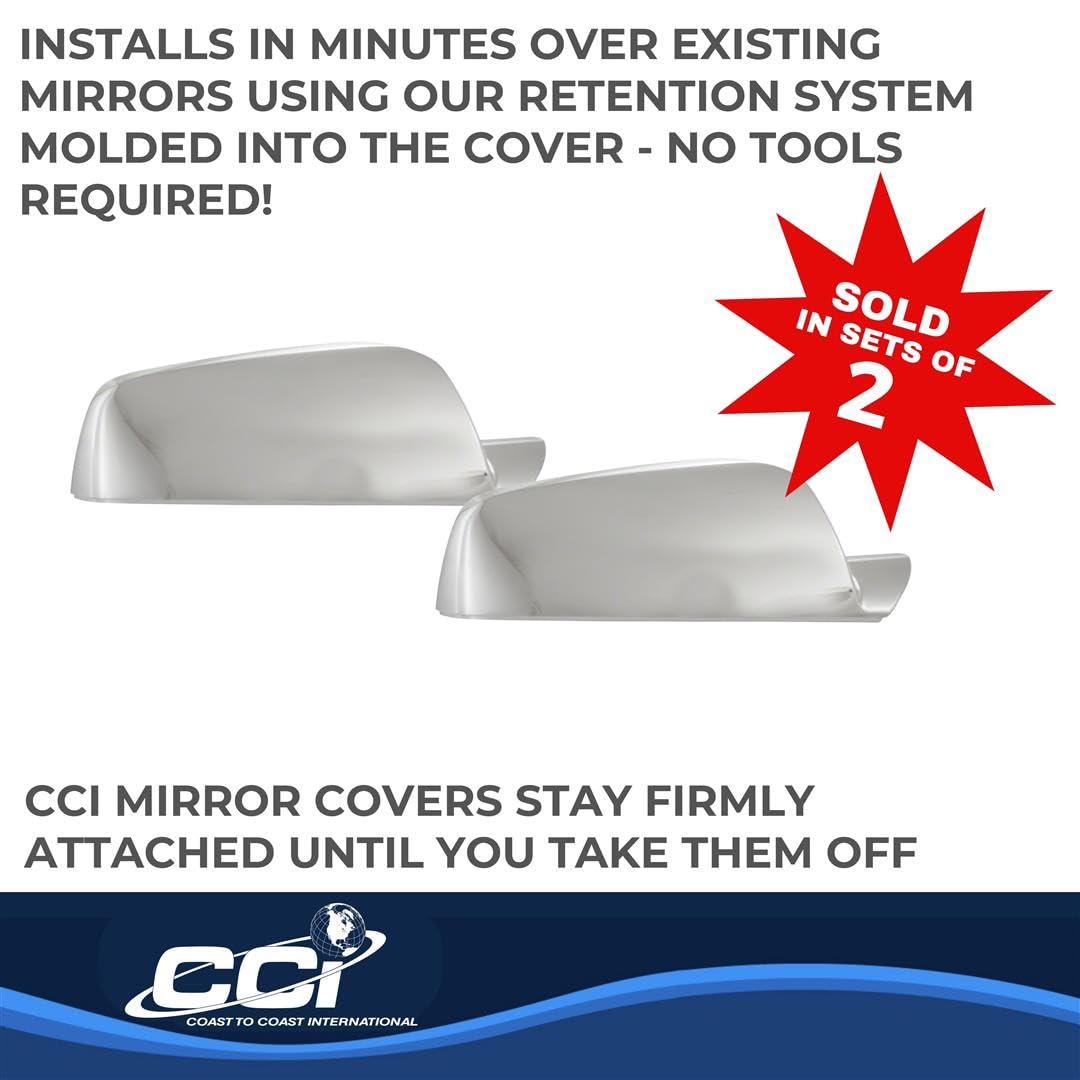 Coast To Coast International Chrome Mirror Covers, Set Of 2, Compatible With Chevrolet/Gmc- Ccimc67467R