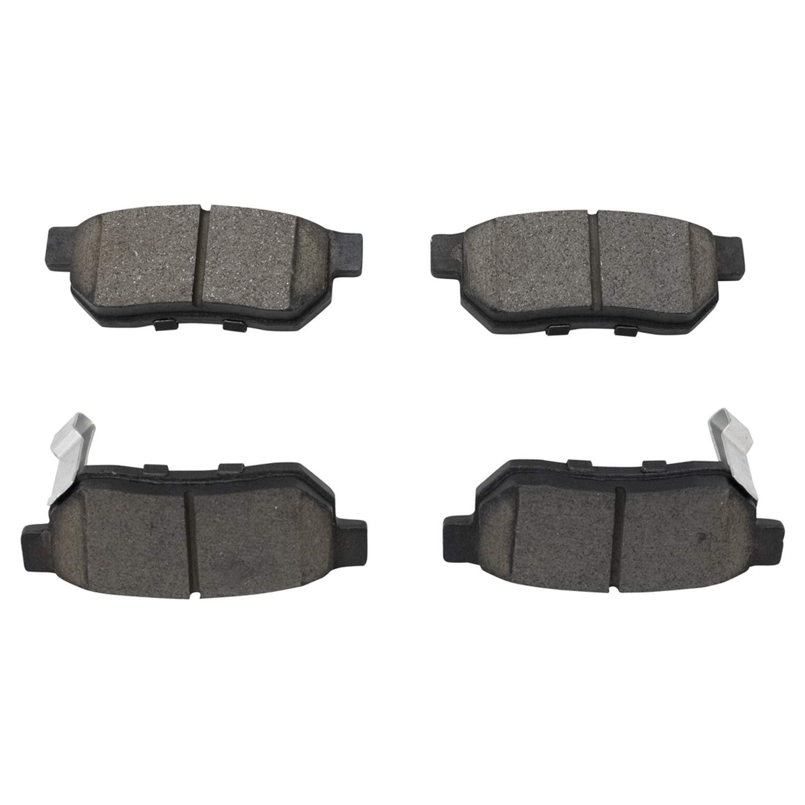 TRQ Rear Brake Pads Ceramic Compatible with 1990-2001 Acura Integra 1988-2001 Honda Civic 1993-1997 Civic del Sol 1988-1991 CRX