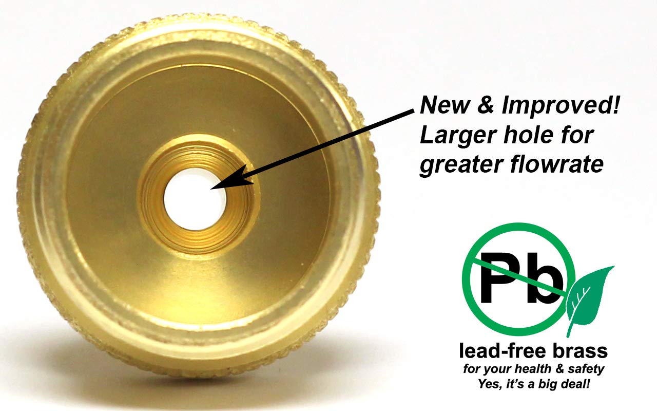 Vibrant Yard Co. Winterize Blow Out Adapter - Brass Air Compressor Quick-Connect to Male Garden Hose - Yellow - Model 04IPMNH