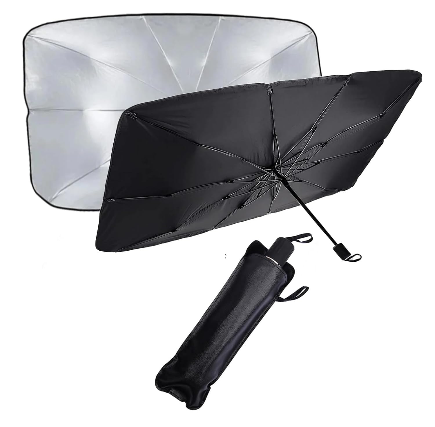 Kozdiko Foldable Car Windshield Umbrella Sunshade Cover UV Block Car Front Window (Heat Insulation Protection) Compatible with F