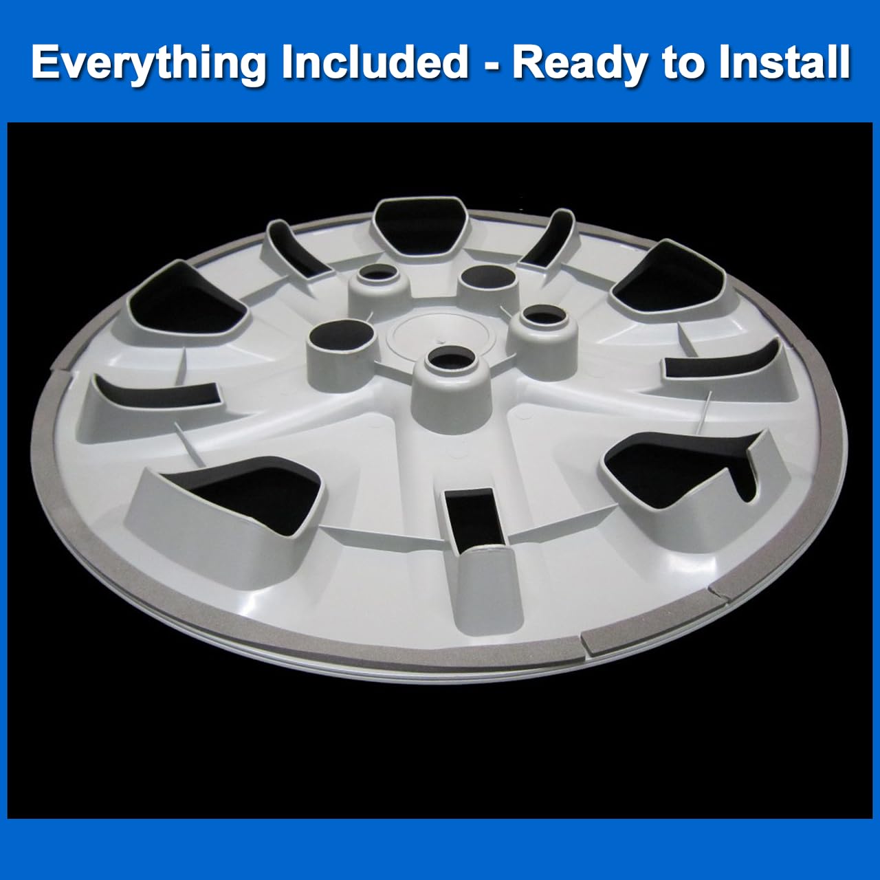 Premium Replica Hubcap | Fits Dodge Caravan, Journey 2013-2020 | Replacement 17-Inch Wheel Cover (1 Piece)