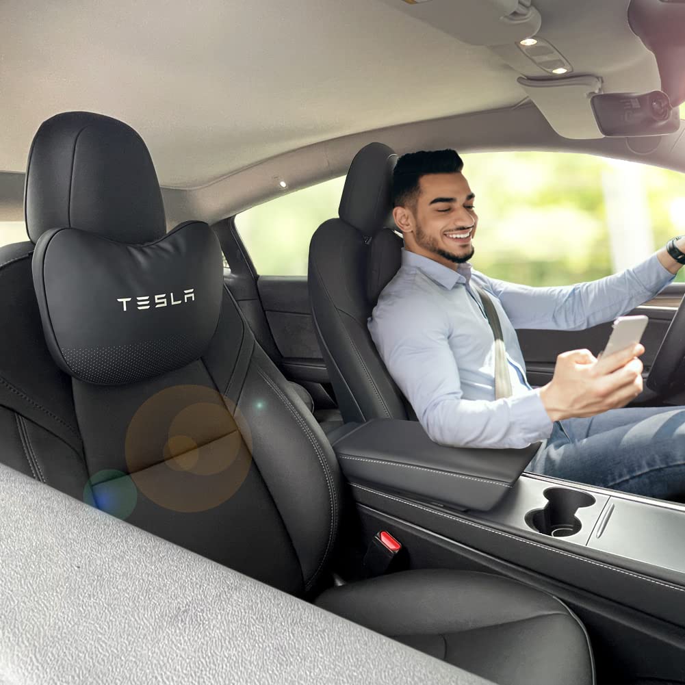 Tanola Tesbeauty Tesla Seat Headrest Pillow 2 Packs Tesla Neck Pillow Uniquely Designed For Tesla Model Y3 Neck Support Cushion 