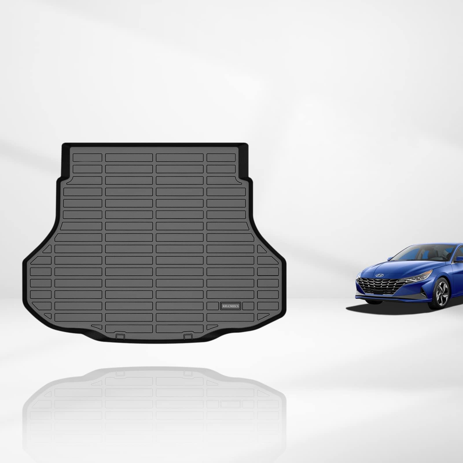 Kelcseecs Floor Mats & Cargo Liner Custom For Elantra & Elantra N 2021-2025,All Weather Protection Tpe Floor Liners Front& Rear