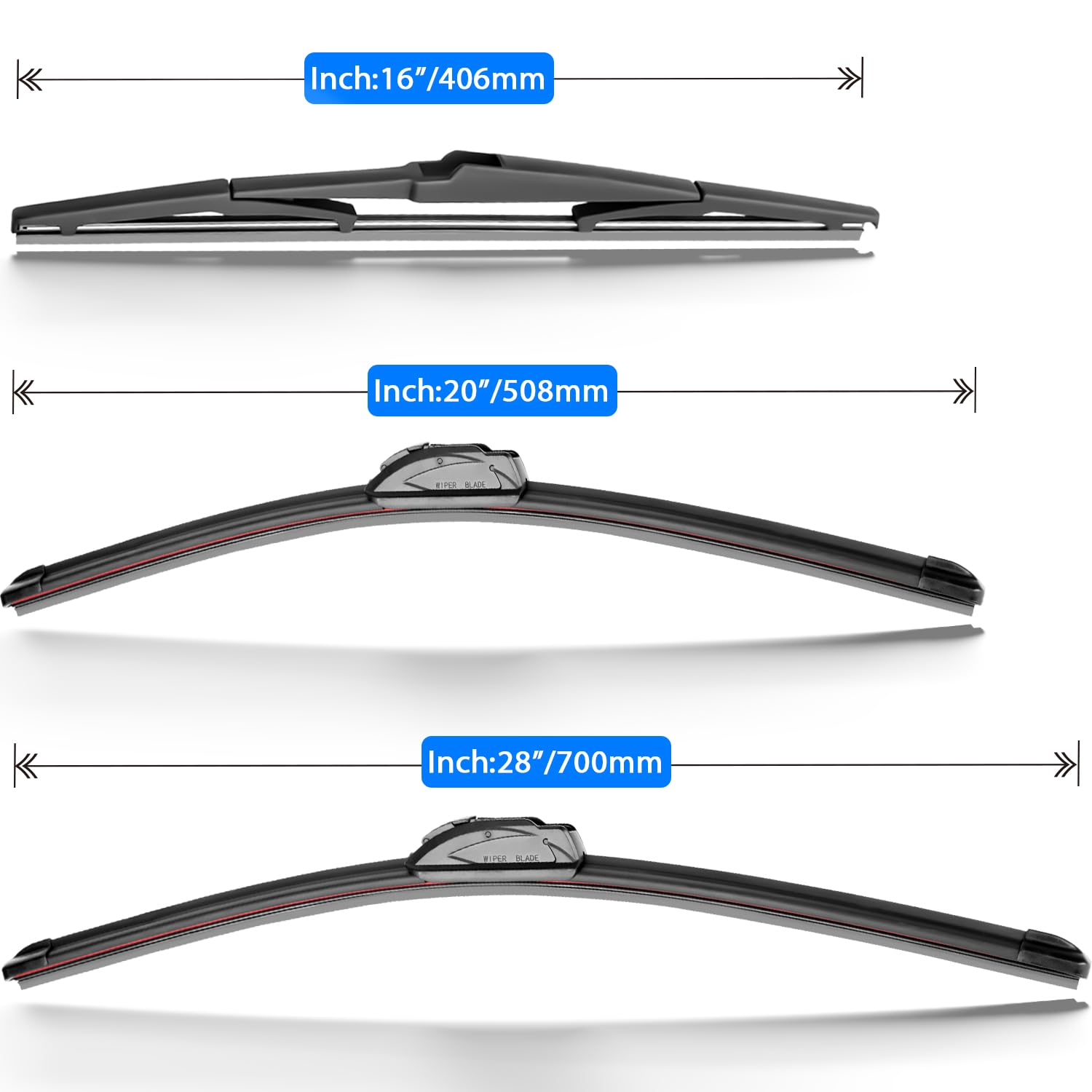 Raintok Windshield Wiper Blades Replacement For 2011-2020 Toyota Sienna Original Factory Quality Front Rear Wipers Blade Set For