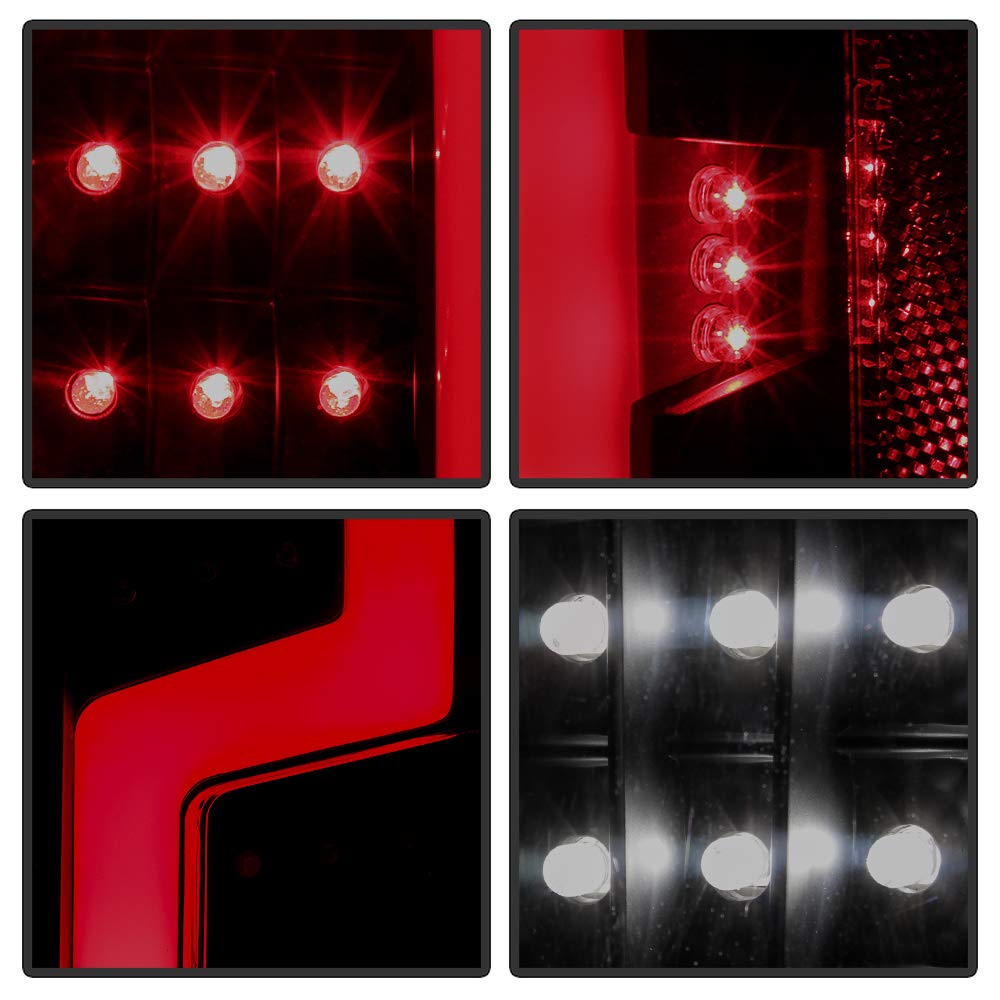 ACANII LED Tube Tail Lights for 2004-2012 Chevy Colorado/GMC Canyon, Black Smoked, Pair Left+Right