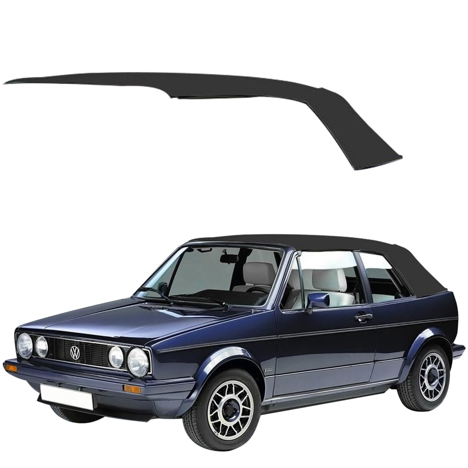 Sierra Auto Tops Convertible Top Replacement For Volkswagen Cabrio 1980-1993, Cabrio Vinyl, Black