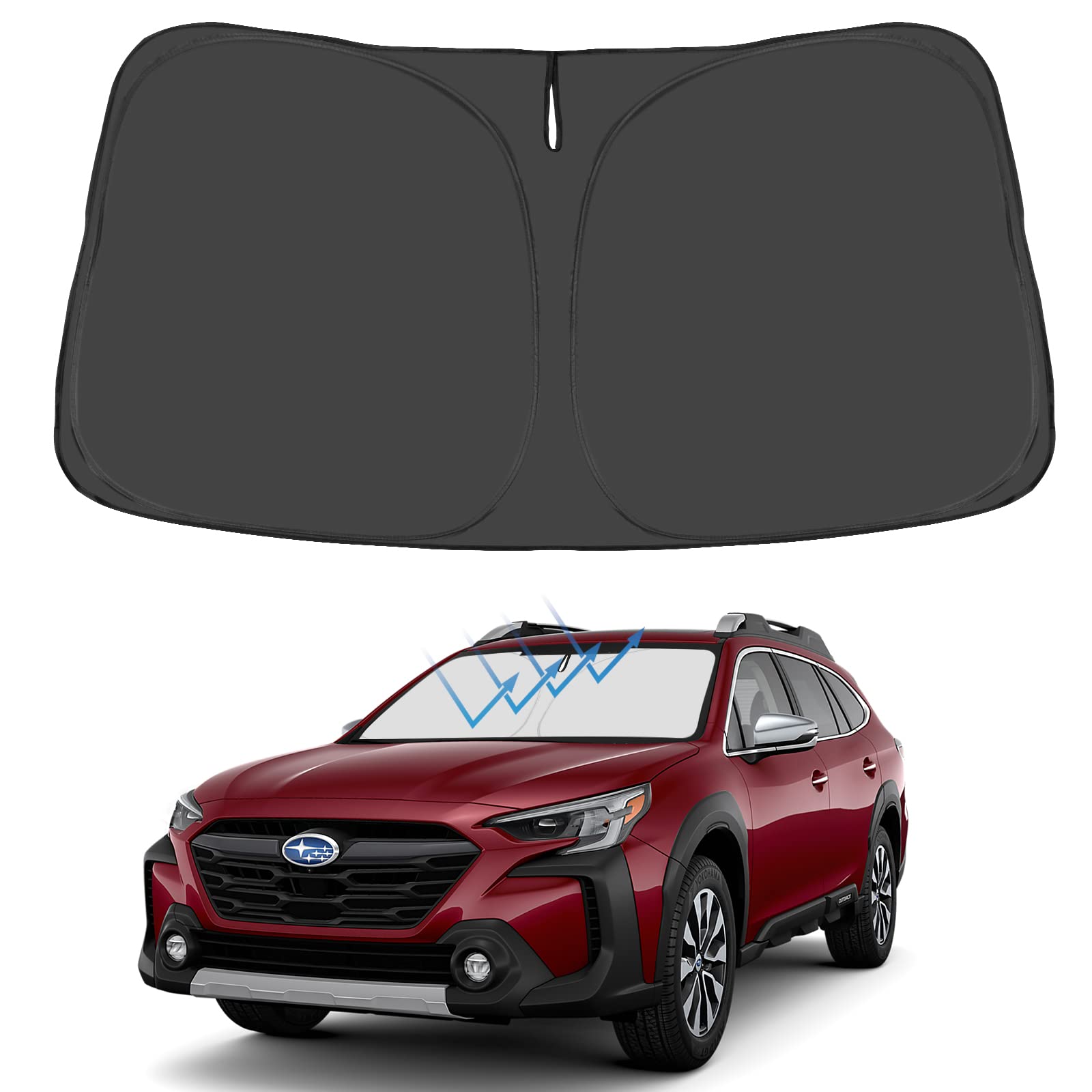 Proadsy 2025 Upgrade Windshield Sunshade Custom For Subaru Outback 2020-2024 2025 Reflective Heat Sun Uv Protector Foldable Fron